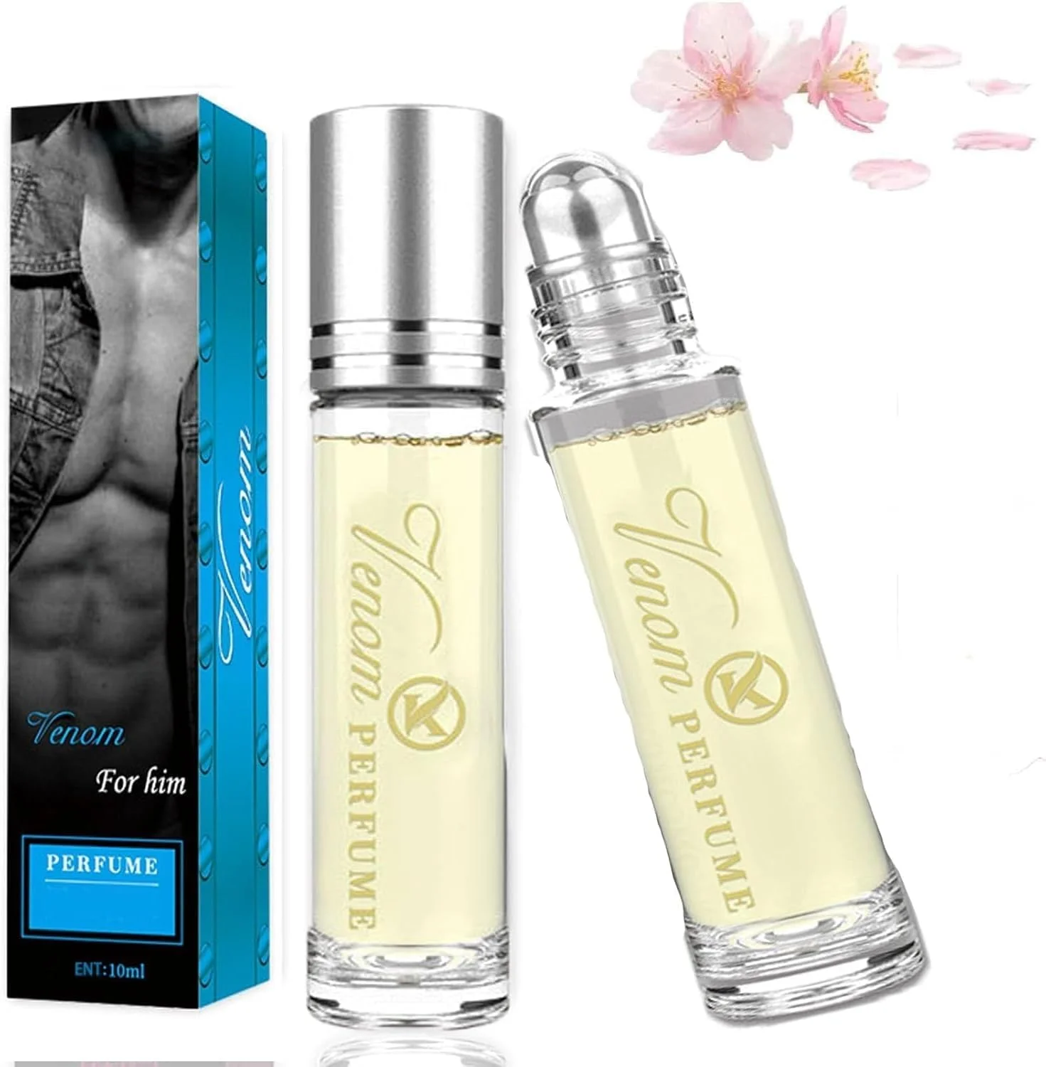 عطر فرمون زنانه PINKE، 2 عدد عطر عربی با ماندگاری طولانی و اعتیادآور، عطر روغنی فرمون شخصی رولی، ادکلن (مردانه)