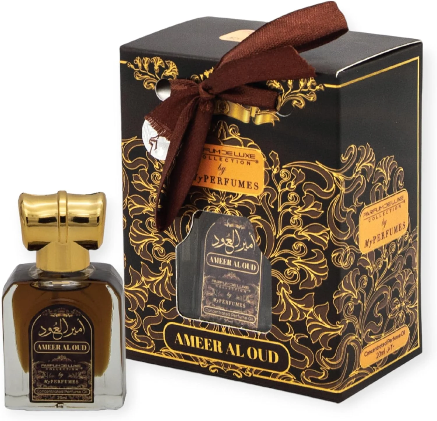 عطر مردانه و زنانه امیر العود از پرفیوم دلوکس، غیر الکلی، حلال، عطر یا روغن عطر غلیظ 20 میلی لیتر