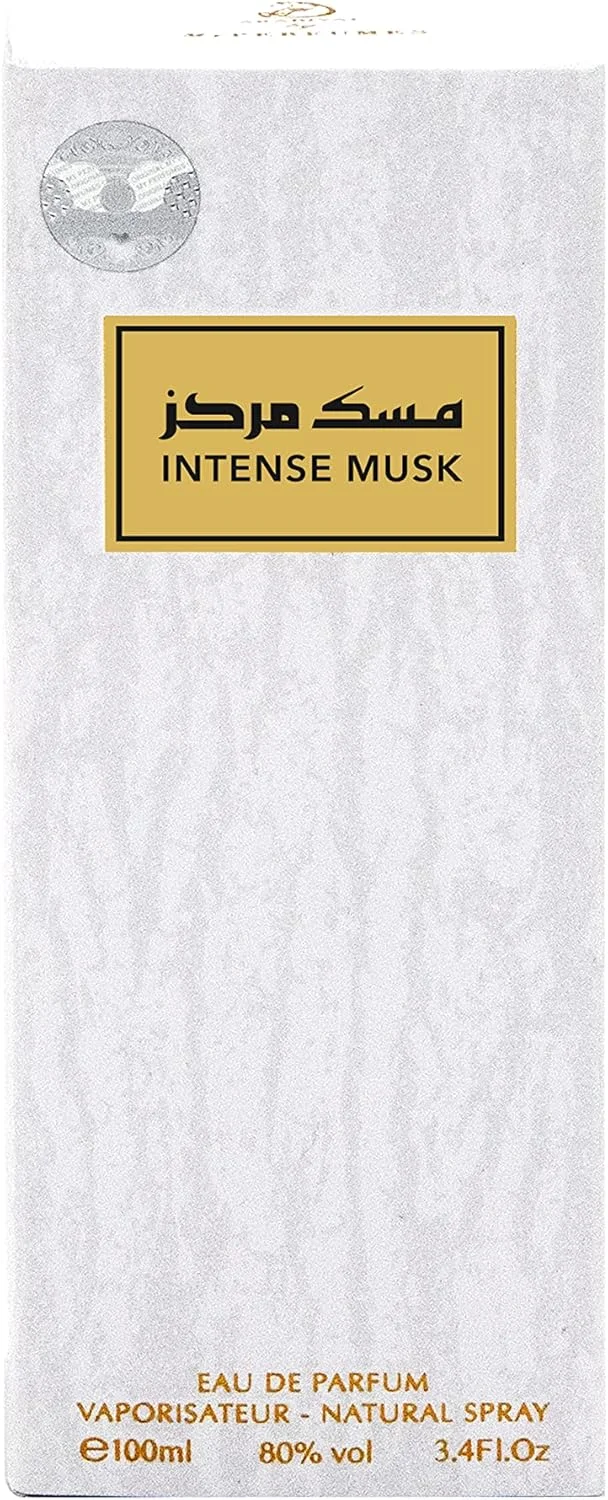 ادکلن مردانه و زنانه عربیاتی مدل INTENSE MUSK از برند My Perfumes، ماندگاری طولانی، عطر عربی 100 میلی لیتر ادکلن مردانه و زنانه عربیاتی مدل INTENSE MUSK از برند My Perfumes، ماندگاری طولانی، عطر عربی 100 میلی لیتر