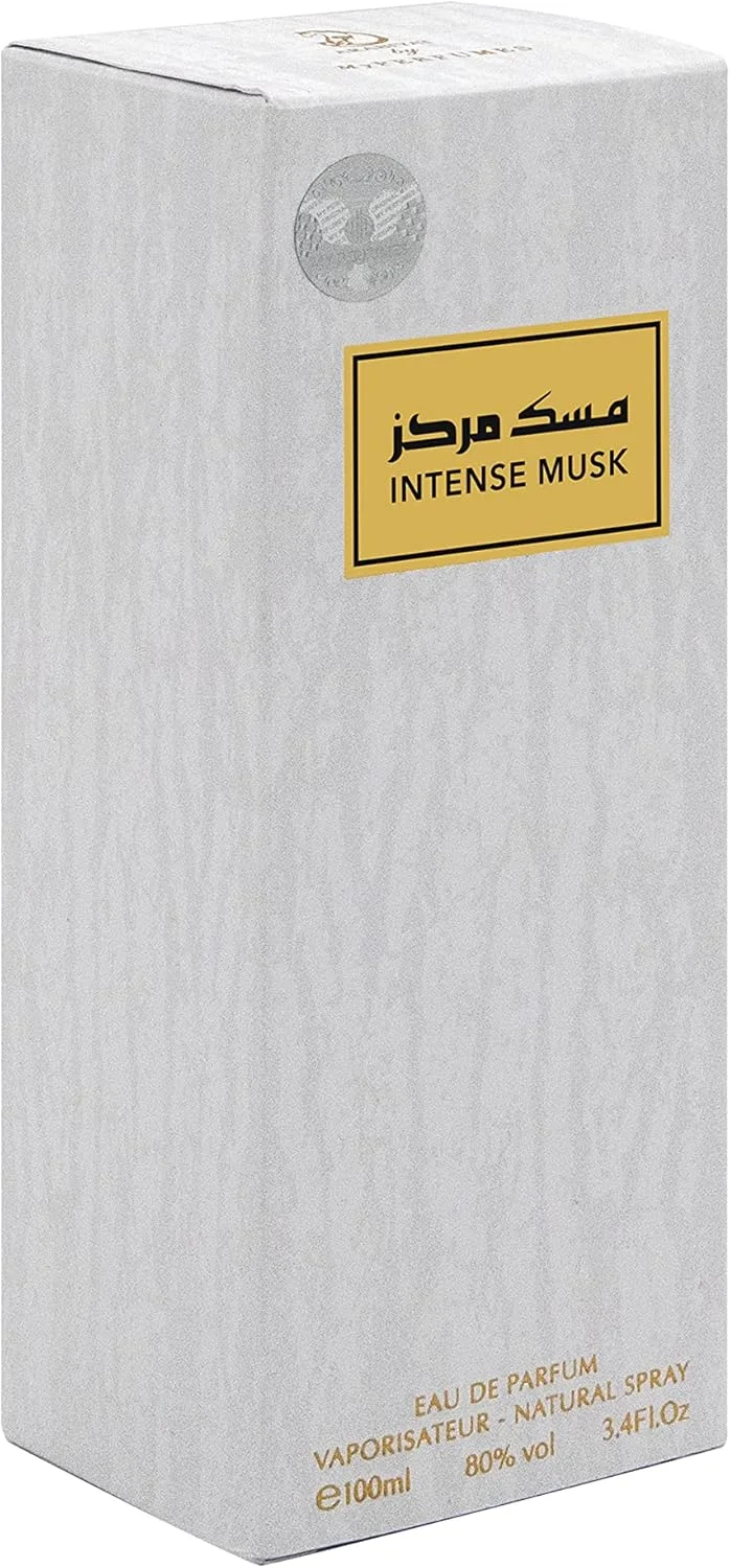 ادکلن مردانه و زنانه عربیاتی مدل INTENSE MUSK از برند My Perfumes، ماندگاری طولانی، عطر عربی 100 میلی لیتر ادکلن مردانه و زنانه عربیاتی مدل INTENSE MUSK از برند My Perfumes، ماندگاری طولانی، عطر عربی 100 میلی لیتر
