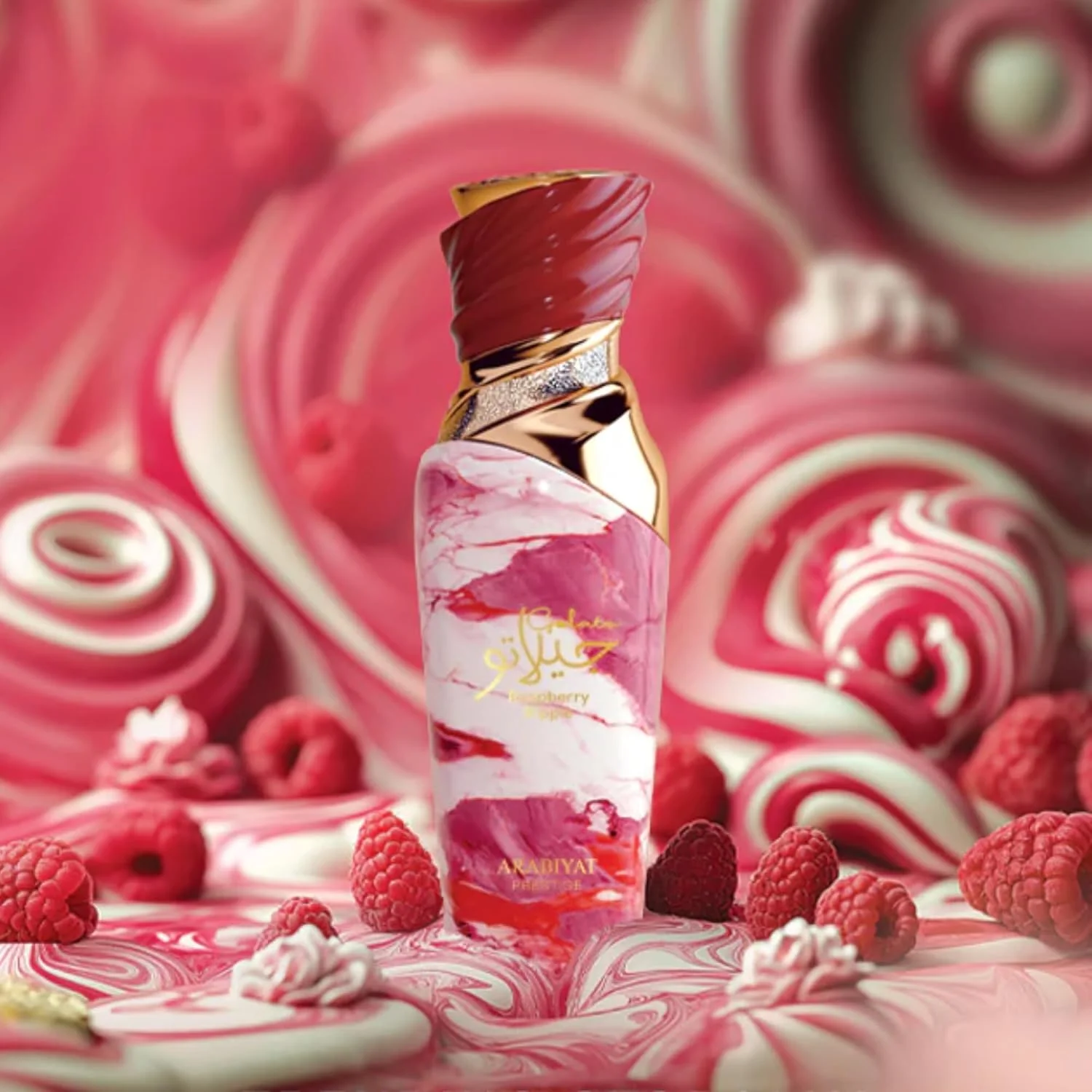 عطر زنانه مای پرفیومز GELATO RASPBERRY RIPPLE از ARABIYAT PRESTIGE ادو پرفیوم 100 میلی لیتر عطر زنانه مای پرفیومز GELATO RASPBERRY RIPPLE از ARABIYAT PRESTIGE ادو پرفیوم 100 میلی لیتر