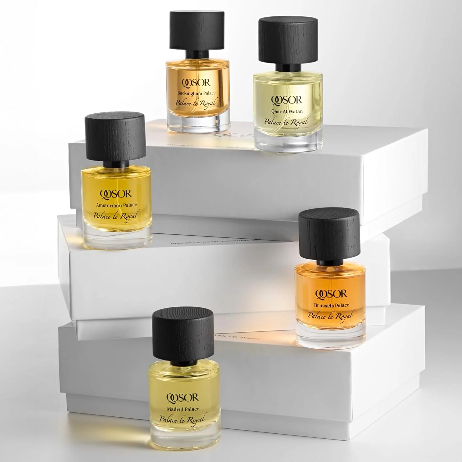ست هدیه عطرهای مردانه و زنانه کاخ رویال Qosor Perfumes | 3 عدد 30 میلی لیتر | انتخاب آمستردام، بروکسل، باکینگهام، مادرید، کاخ قصر الوطن (مادرید + آمستردام + قصر الوطن) ست هدیه عطرهای مردانه و زنانه کاخ رویال Qosor Perfumes | 3 عدد 30 میلی لیتر | انتخاب آمستردام، بروکسل، باکینگهام، مادرید، کاخ قصر الوطن (مادرید + آمستردام + قصر الوطن)