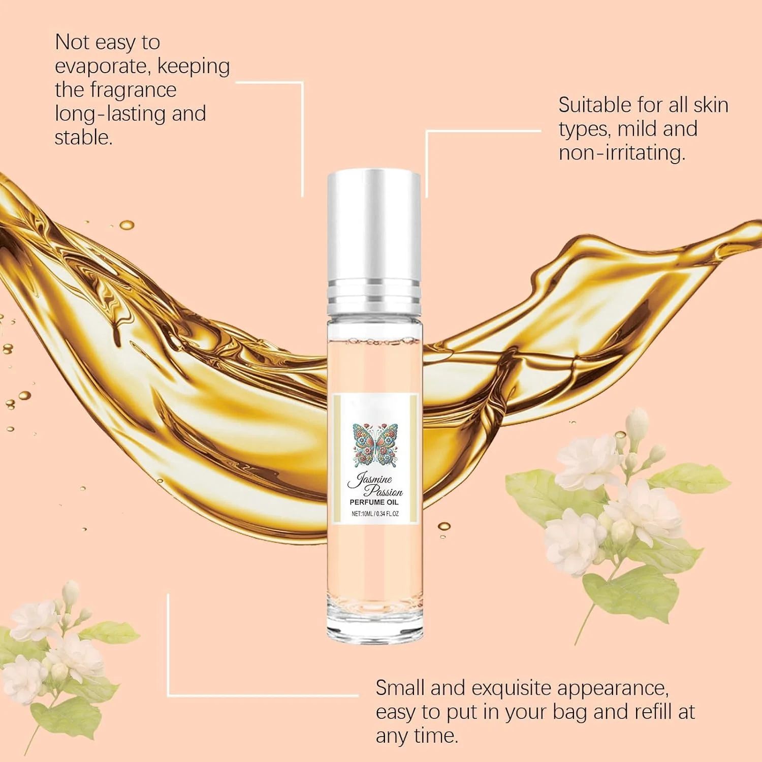 عطر رولی زنانه، رایحه ملایم ماندگار، مینی پرفیوم برای استفاده روزانه، رایحه گلی و میوه ای ظریف، روغن عطر مسافرتی قابل حمل 10 میلی لیتری عطر رولی زنانه، رایحه ملایم ماندگار، مینی پرفیوم برای استفاده روزانه، رایحه گلی و میوه ای ظریف، روغن عطر مسافرتی قابل حمل 10 میلی لیتری