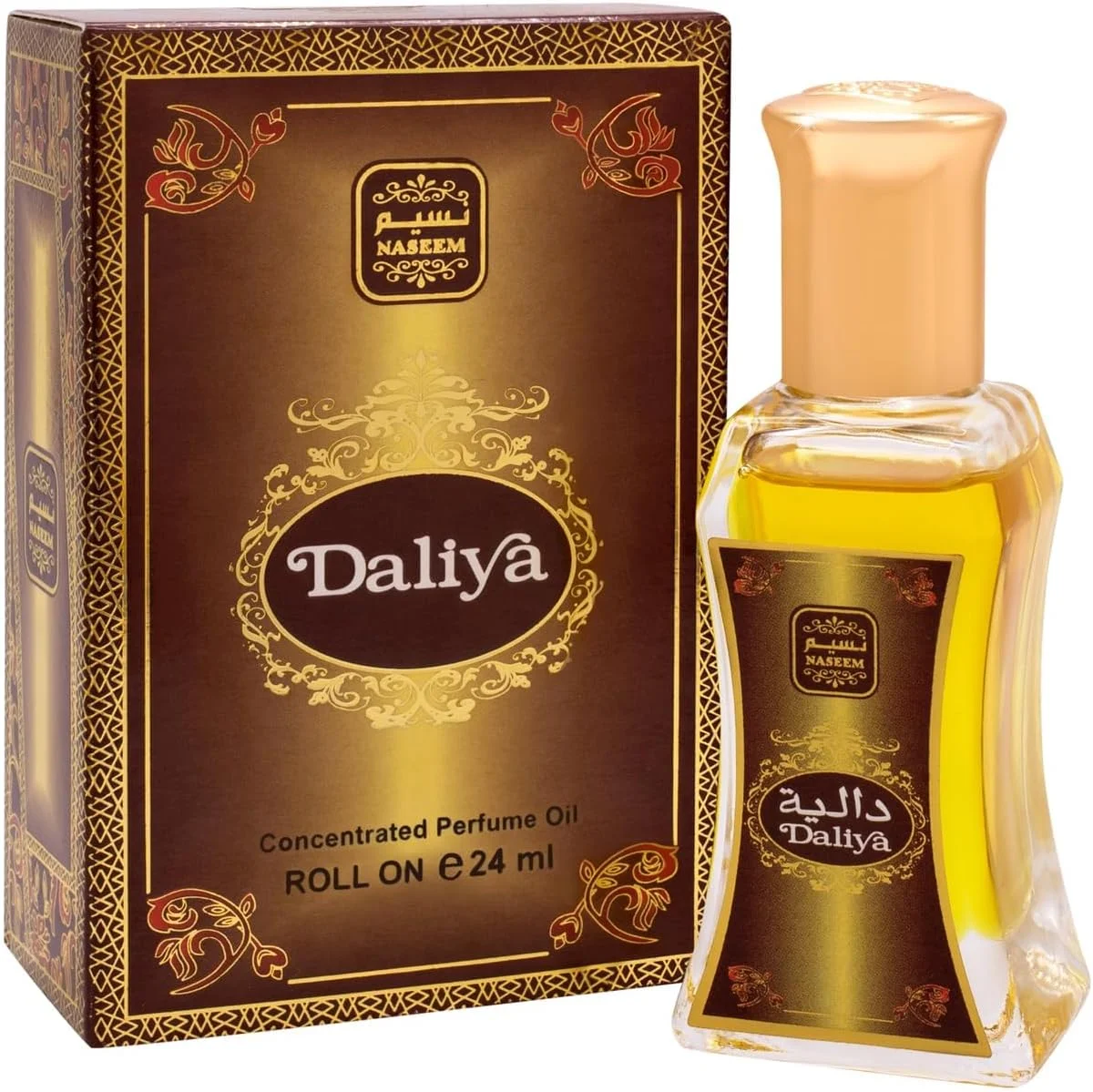 عطر رولی نسیم دالیا 24 میلی لیتر مردانه و زنانه | بدون الکل و ضد حساسیت | رایحه ماندگار با گل های سفید، ادویه ای و مشک عنبر | روغن عطر عربی برای پوست های حساس