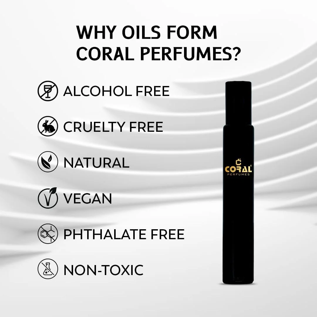 روغن عطر رولی زنانه Libbre | رایحه ای متمرکز از گل های سفید، مشک و آروماتیک | عطر بدون الکل از فرانسه - 10 میلی لیتر | رایحه ماندگار از Coral Perfumes