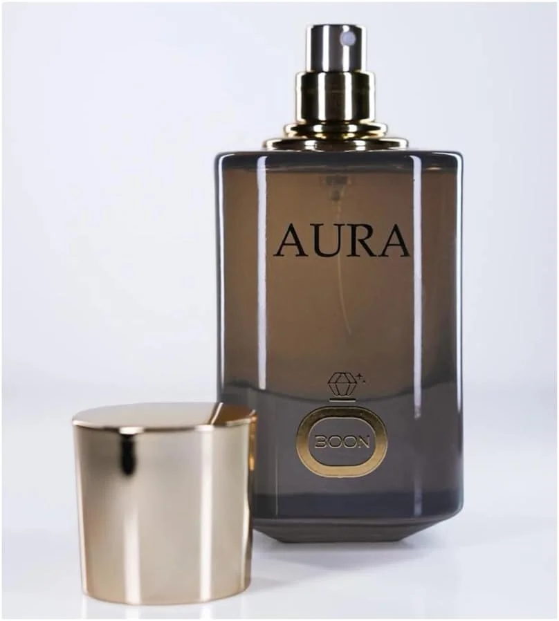 ادکلن Aura Eau de Parfum 100ml عطر لوکس یونیسکس از Boon Perfumes، ماندگاری طولانی، رایحه ای مدرن، ظریف و فریبنده برای مردان و زنان، رایحه ممتاز برای استفاده روزانه و مناسبت های خاص
