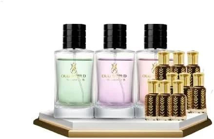 مجموعه عطر 50 میلی لیتری عود-ورلد - بسته متنوع عطر مقرون به صرفه | رایحه های ماندگار برای مردان و زنان | بطری های مناسب سفر | ست هدیه برای استفاده روزانه