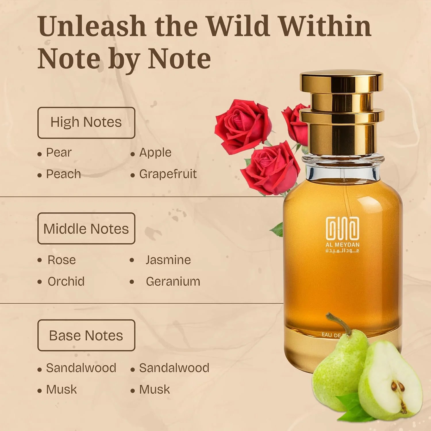 عطر روغنی عود المیدان زنانه - الهام گرفته از وصال - بدون الکل، رایحه ای تازه، گلی و میوه ای با رز، مشک و چوب صندل - رایحه ماندگار (200 میلی لیتر) عطر روغنی عود المیدان زنانه - الهام گرفته از وصال - بدون الکل، رایحه ای تازه، گلی و میوه ای با رز، مشک و چوب صندل - رایحه ماندگار (200 میلی لیتر)