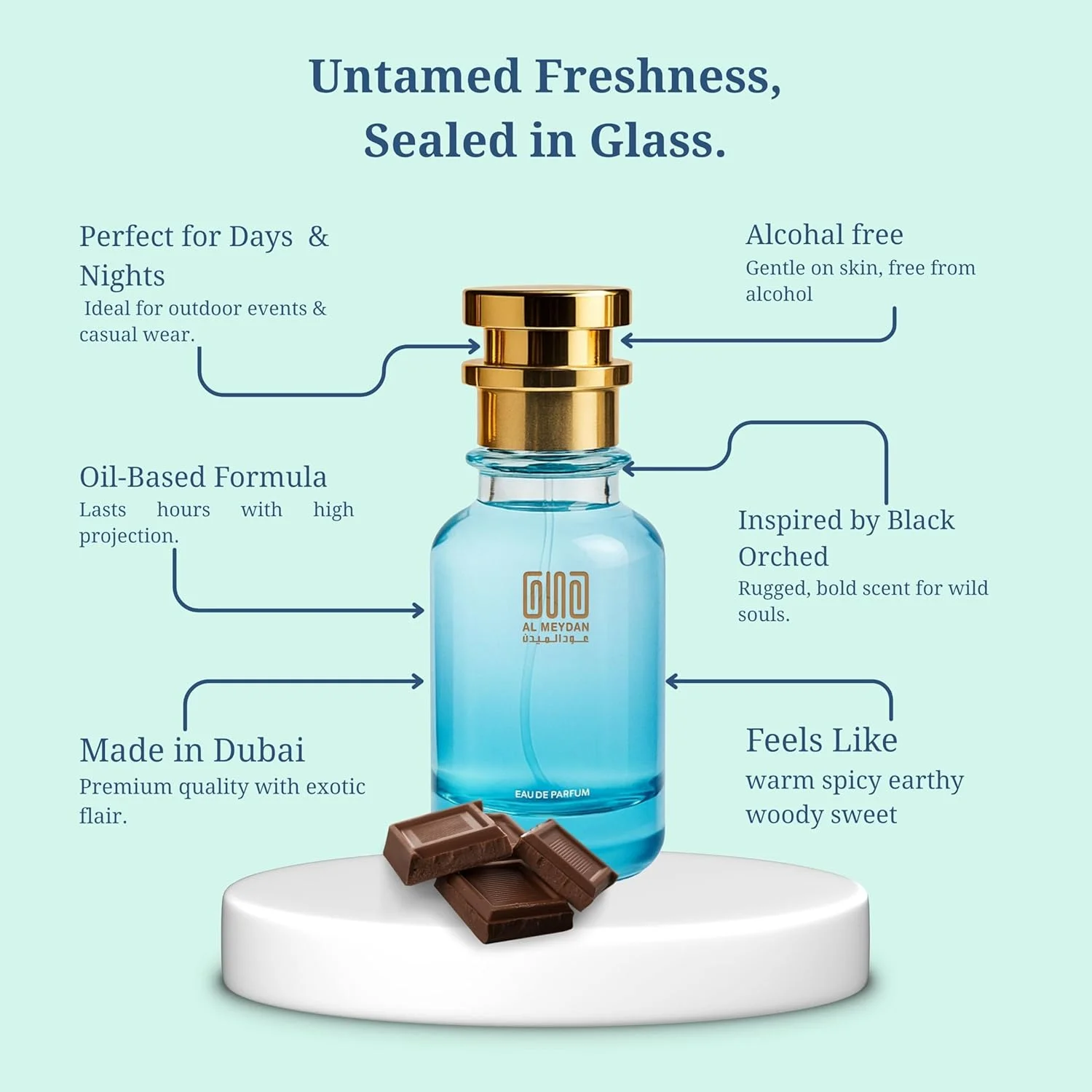 عطر روغنی زنانه عود المیدان – الهام گرفته از بلک ارکید "Smoky Spice" – ماندگاری طولانی مدت بیش از 10 ساعت، رایحه شرقی تند با ترافل، ارکیده و نعناع هندی – بدون الکل، مناسب برای استفاده در شب (50 میلی لیتر) عطر روغنی زنانه عود المیدان – الهام گرفته از بلک ارکید "Smoky Spice" – ماندگاری طولانی مدت بیش از 10 ساعت، رایحه شرقی تند با ترافل، ارکیده و نعناع هندی – بدون الکل، مناسب برای استفاده در شب (50 میلی لیتر)