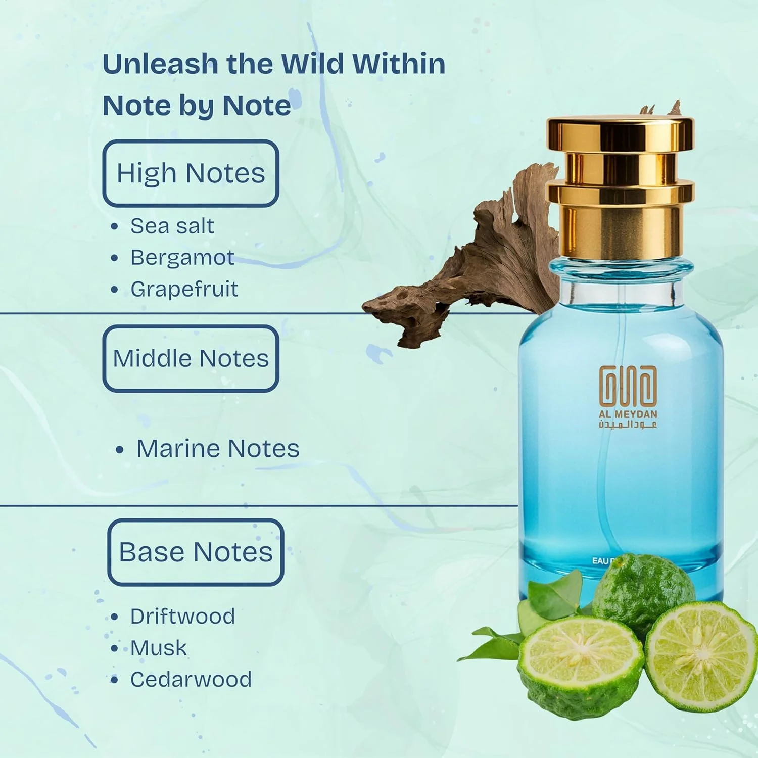 عطر روغنی عود المیدان زنانه و مردانه - مشابه رایحه 40 Knotz - ترکیبی دریایی چوبی با رایحه نمک دریا، چوب کهربا و مشک - بدون الکل - ماندگاری طولانی 10+ ساعت - унисекс (200 میلی لیتر)