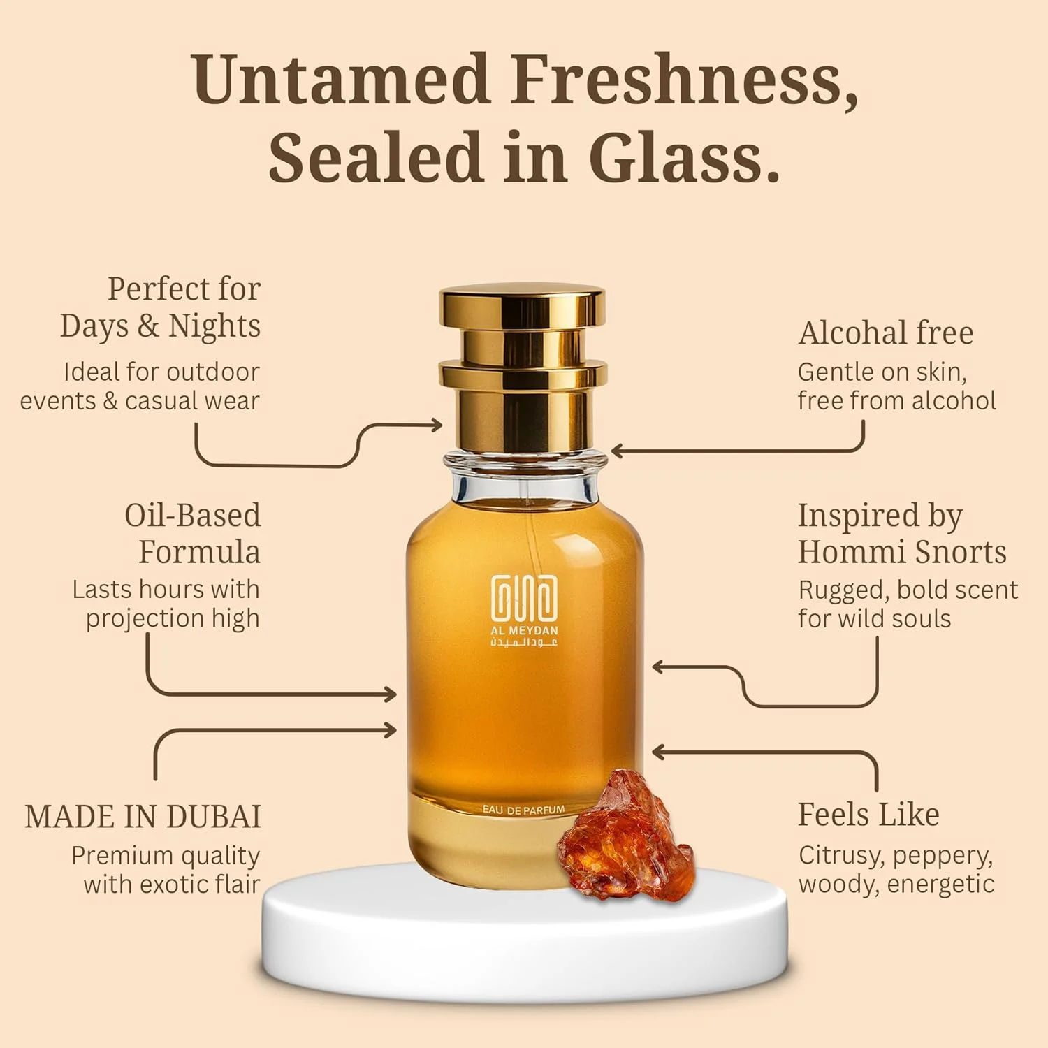 عطر روغنی زنانه عود المیدان – الهام گرفته از Elixirr Charnell Gourrmand Coquiin – رایحه کهربایی وانیلی گورمند ماندگار با رایحه رام، کاکائو و گل رز – ماندگاری 8-10 ساعته (80 میلی لیتر) عطر روغنی زنانه عود المیدان – الهام گرفته از Elixirr Charnell Gourrmand Coquiin – رایحه کهربایی وانیلی گورمند ماندگار با رایحه رام، کاکائو و گل رز – ماندگاری 8-10 ساعته (80 میلی لیتر)