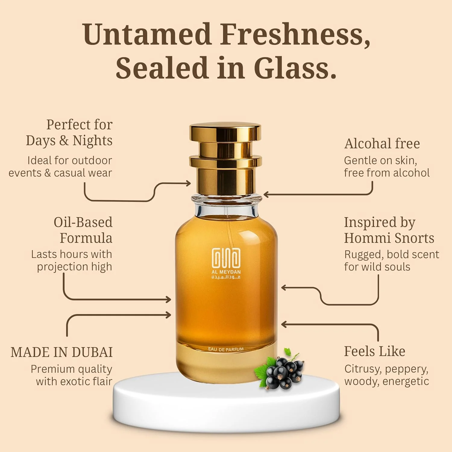 عطر روغنی عود المیدان زنانه – الهام گرفته از Laa Nuuit Tressor – رایحه بدون الکل با انگور فرنگی سیاه، رز، کاکائو و نعناع هندی – ماندگاری طولانی، رمانتیک و ظریف (100 میلی لیتر) عطر روغنی عود المیدان زنانه – الهام گرفته از Laa Nuuit Tressor – رایحه بدون الکل با انگور فرنگی سیاه، رز، کاکائو و نعناع هندی – ماندگاری طولانی، رمانتیک و ظریف (100 میلی لیتر)