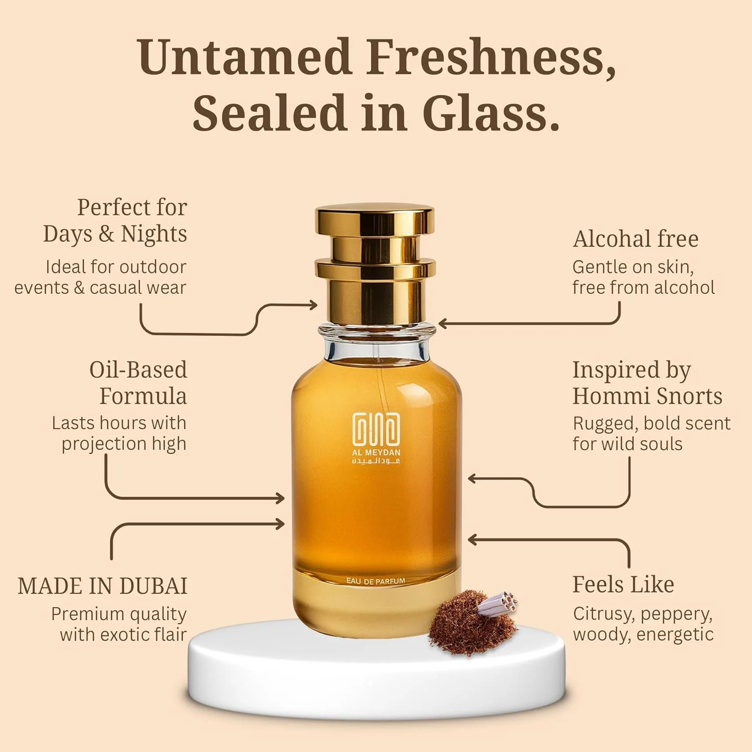 عطر روغنی عود المیدان زنانه و مردانه - الهام گرفته از نویر کوگان - رایحه بدون الکل با تنباکو، وتیور، المی، زعفران و چرم - ماندگاری طولانی، جسورانه و دودی (80 میلی لیتر) عطر روغنی عود المیدان زنانه و مردانه - الهام گرفته از نویر کوگان - رایحه بدون الکل با تنباکو، وتیور، المی، زعفران و چرم - ماندگاری طولانی، جسورانه و دودی (80 میلی لیتر)