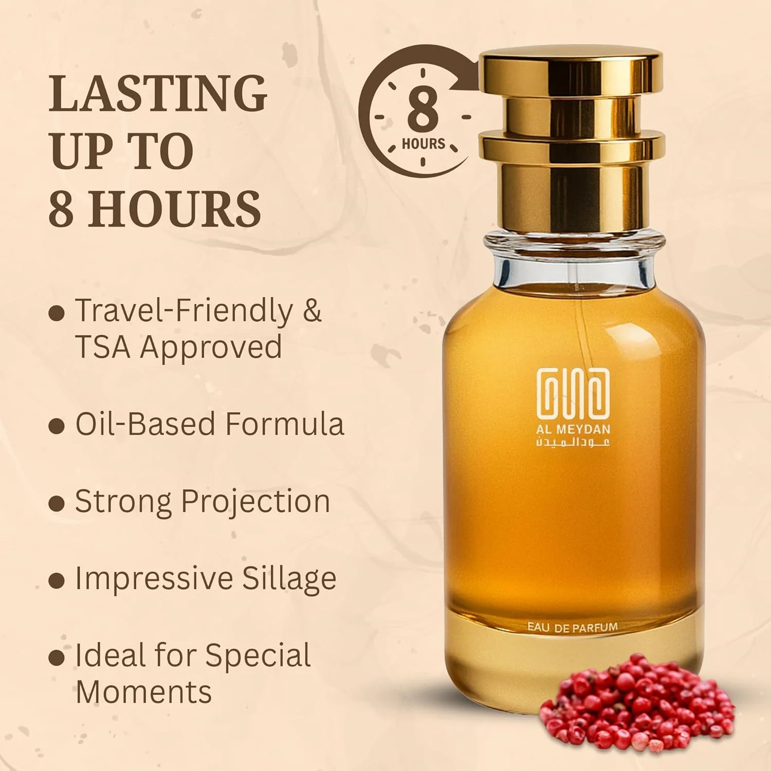 عطر روغنی عود المیدان زنانه و مردانه – الهام گرفته از پارچی نو – رایحه چوبی معطر بدون الکل با ترنج، زنبق، چوب صندل و وتیور – ماندگاری طولانی، ظریف و نشاط بخش (50 میلی لیتر) عطر روغنی عود المیدان زنانه و مردانه – الهام گرفته از پارچی نو – رایحه چوبی معطر بدون الکل با ترنج، زنبق، چوب صندل و وتیور – ماندگاری طولانی، ظریف و نشاط بخش (50 میلی لیتر)