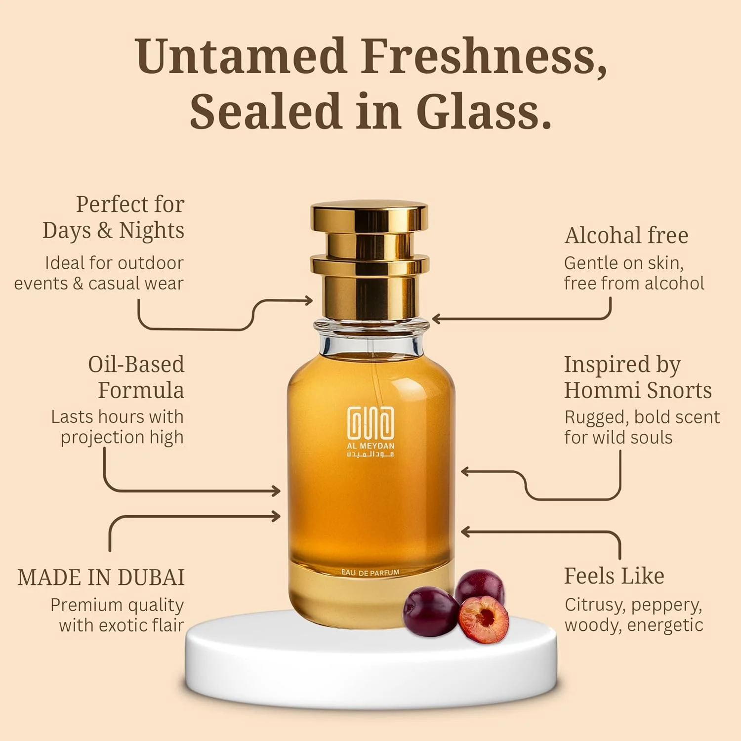 عطر روغنی عود المیدان مردانه و زنانه - الهام گرفته از العلاء - بدون الکل، رایحه گرم، ادویه ای، میوه ای و معطر با نت های کندر، آلو و وانیل - روغن عطر ماندگار (50 میلی لیتر) عطر روغنی عود المیدان مردانه و زنانه - الهام گرفته از العلاء - بدون الکل، رایحه گرم، ادویه ای، میوه ای و معطر با نت های کندر، آلو و وانیل - روغن عطر ماندگار (50 میلی لیتر)