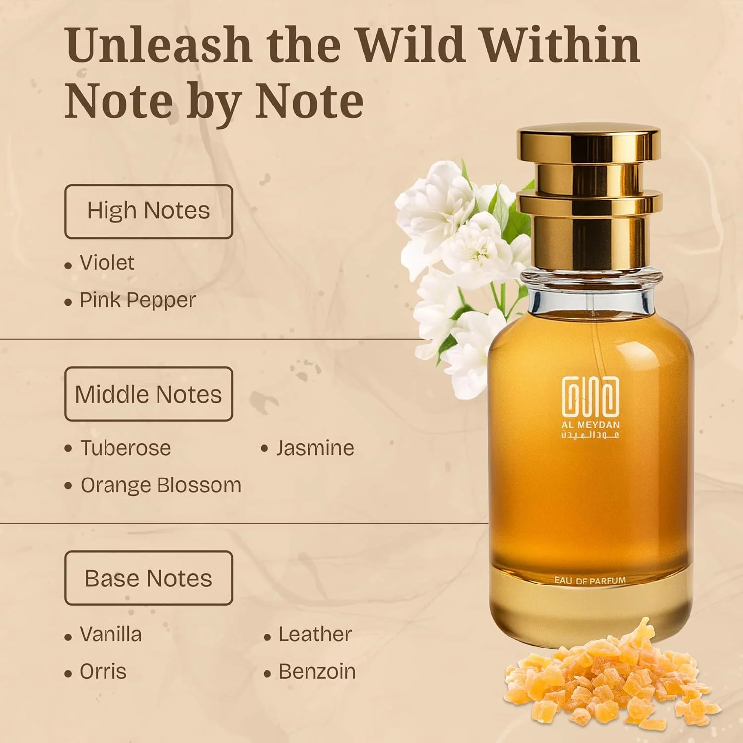 عطر روغنی عود المیدان مناسب برای آقایان و بانوان – الهام گرفته از وانیل لدر – عطر ماندگار و بدون الکل با رایحه های وانیل، پودری، چوبی، گلی و چرمی (50 میلی لیتر)