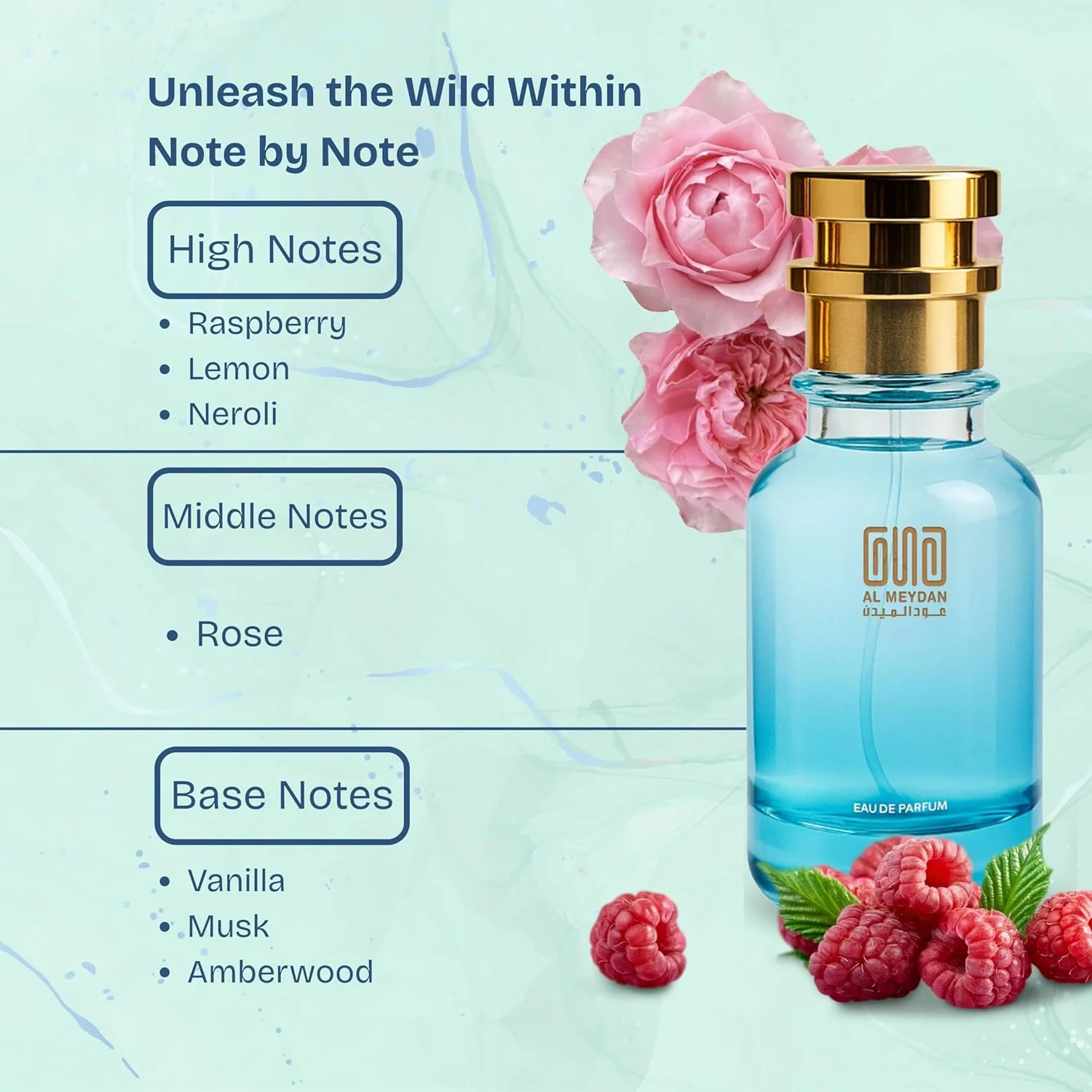 عطر روغنی عود المیدان زنانه - مشابه رایحه Because It’s U، میوه ای گلی با رایحه های تمشک، رز و وانیل - بدون الکل - ماندگاری 10 ساعته برای شب های مجلسی (100 میلی لیتر) عطر روغنی عود المیدان زنانه - مشابه رایحه Because It’s U، میوه ای گلی با رایحه های تمشک، رز و وانیل - بدون الکل - ماندگاری 10 ساعته برای شب های مجلسی (100 میلی لیتر)