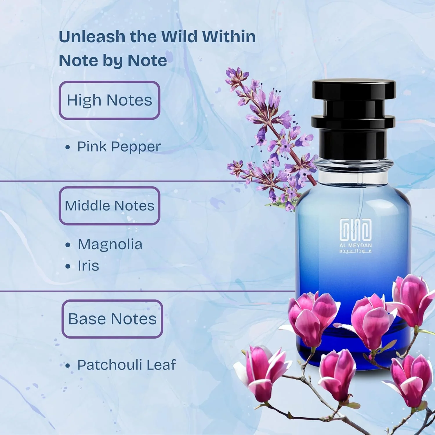 عطر روغنی عود المیدان زنانه - الهام گرفته از Fasshion Decrree Womann، رایحه ای گلی چوبی با فلفل صورتی، مگنولیا و نعناع هندی - بدون الکل - ماندگاری 8 ساعته برای ظرافت دلپذیر (30 میلی لیتر)