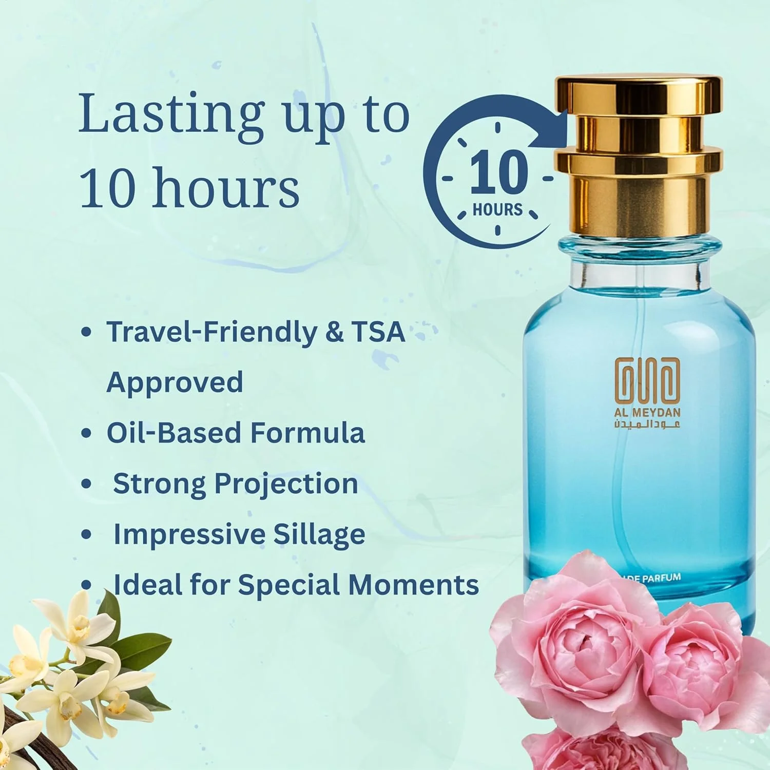 عطر روغنی عود المیدان زنانه - مشابه رایحه Because It’s U، میوه ای گلی با رایحه های تمشک، رز و وانیل - بدون الکل - ماندگاری 10 ساعته برای شب های مجلسی (100 میلی لیتر) عطر روغنی عود المیدان زنانه - مشابه رایحه Because It’s U، میوه ای گلی با رایحه های تمشک، رز و وانیل - بدون الکل - ماندگاری 10 ساعته برای شب های مجلسی (100 میلی لیتر)