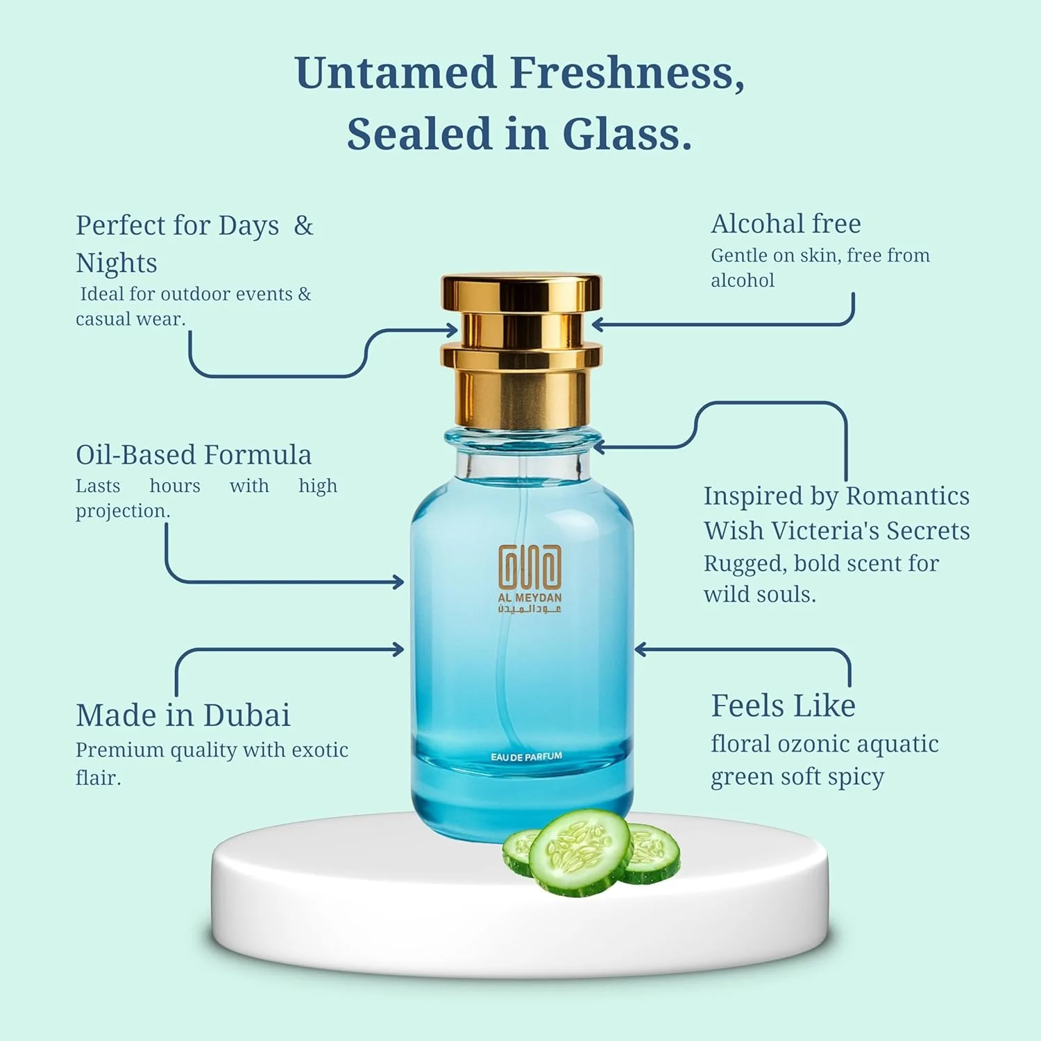 عطر روغنی عود المیدان زنانه - الهام گرفته از رایحه گلی ملایم رومانتیک ویش با انار، فریزیا و گل صد تومانی - بدون الکل - ماندگاری 6-8 ساعته برای استفاده روزمره (100 میلی لیتر)