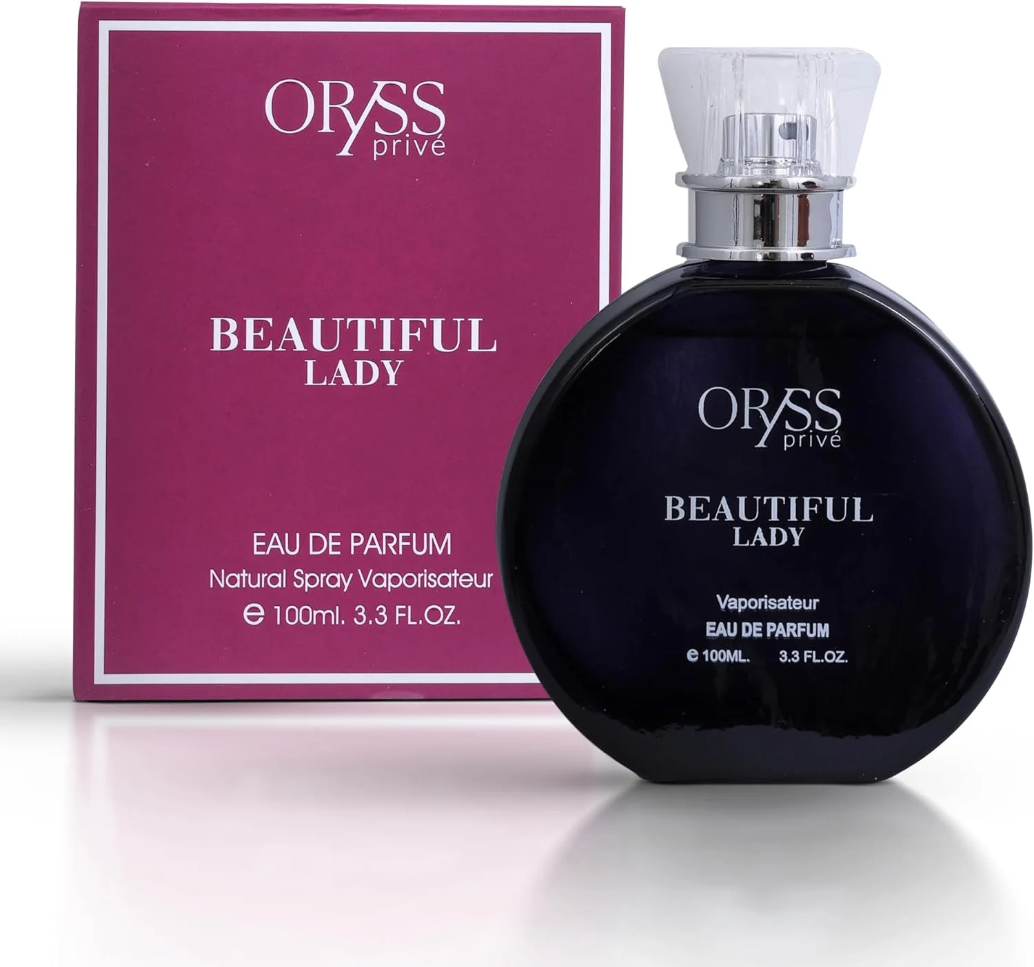 ادکلن زنانه ORYSS prive Beautiful Lady Eau de Parfum | عطر مصرف روزانه | رایحه گلی شیرین با نت های تمشک، یاس، عسل و نعناع هندی | 100 میلی لیتر
