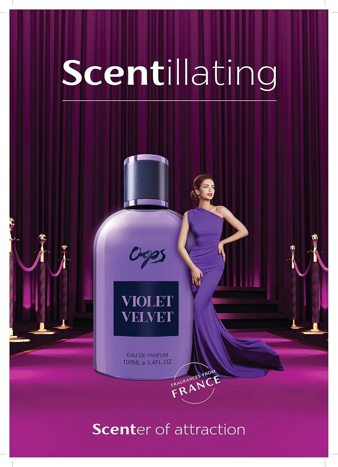 ادو پرفیوم Oops - Violet Velvet | ترکیبی جادویی از رایحه میوه ای گلی | عطر لوکس زنانه | ماندگاری طولانی | هدیه ای ایده آل برای زنان | 100 میلی لیتر | ساخت امارات متحده عربی