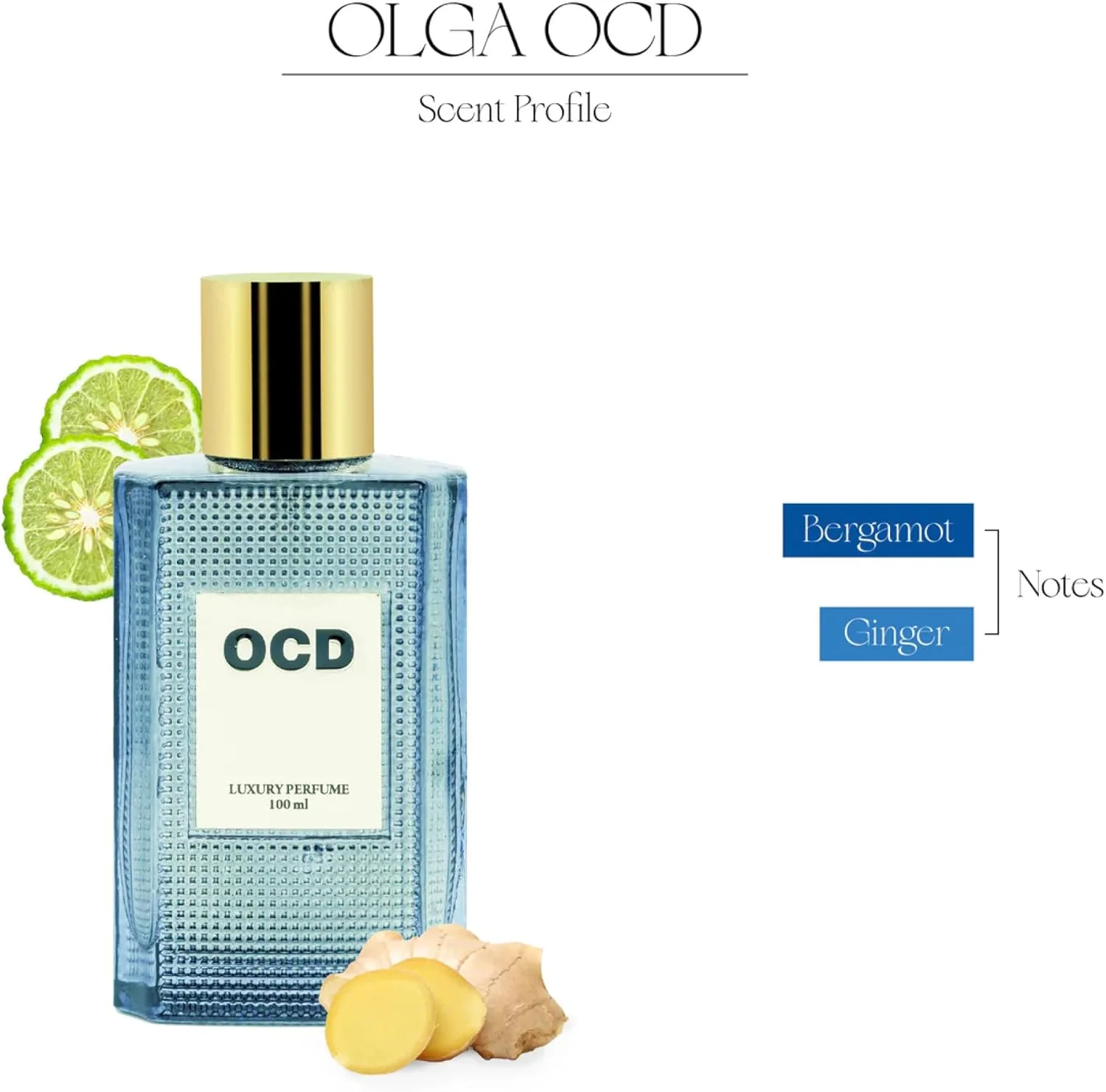 ادکلن OLGA مردانه و زنانه - OCD 100 ML | ادو پرفیوم ماندگار با رایحه ای تازه و قدرتمند | اسپری عطر یونیسکس