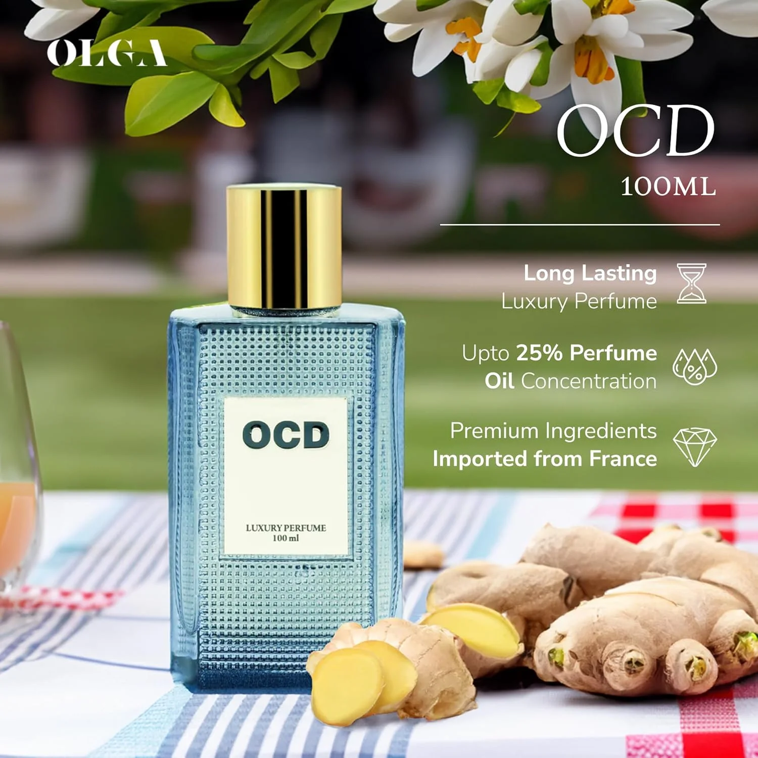 ادکلن OLGA مردانه و زنانه - OCD 100 ML | ادو پرفیوم ماندگار با رایحه ای تازه و قدرتمند | اسپری عطر یونیسکس