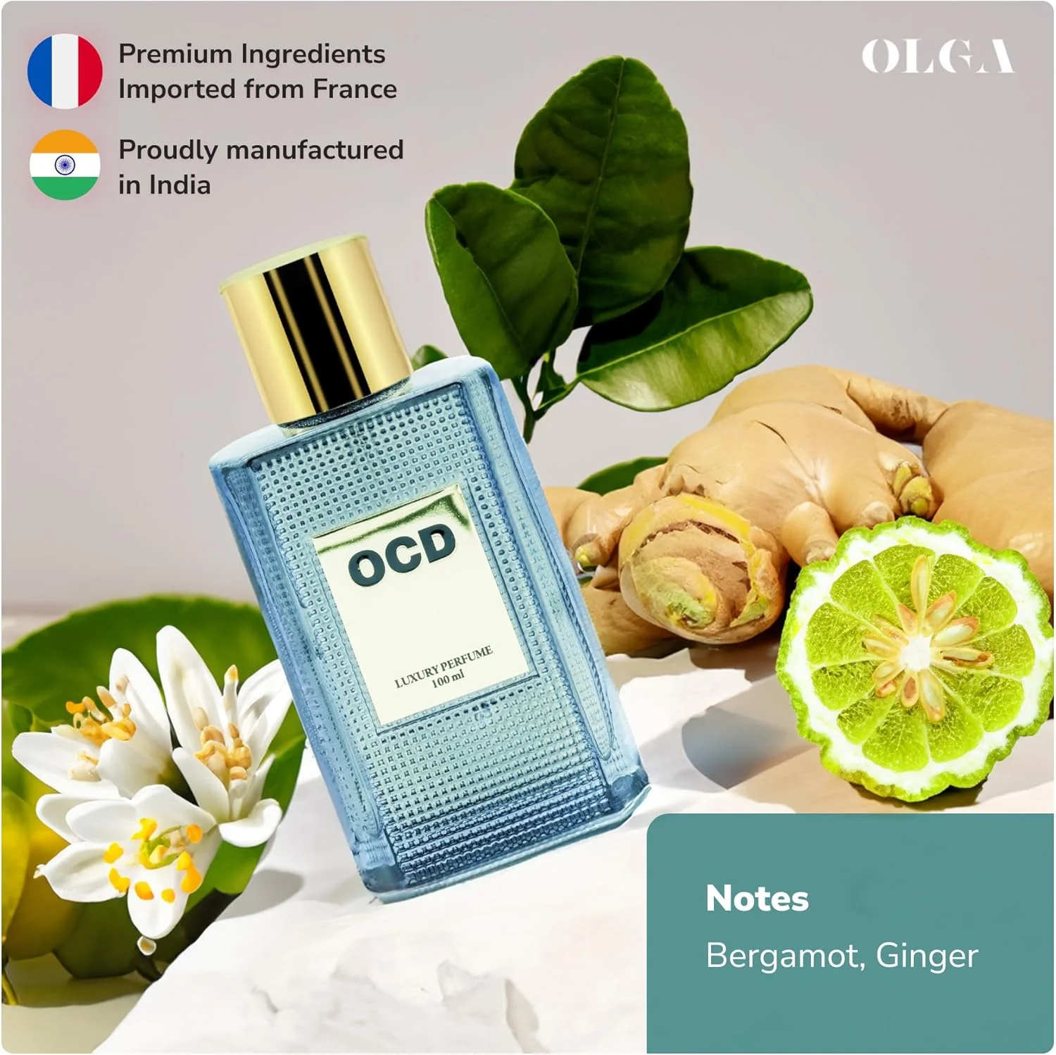 ادکلن OLGA مردانه و زنانه - OCD 100 ML | ادو پرفیوم ماندگار با رایحه ای تازه و قدرتمند | اسپری عطر یونیسکس