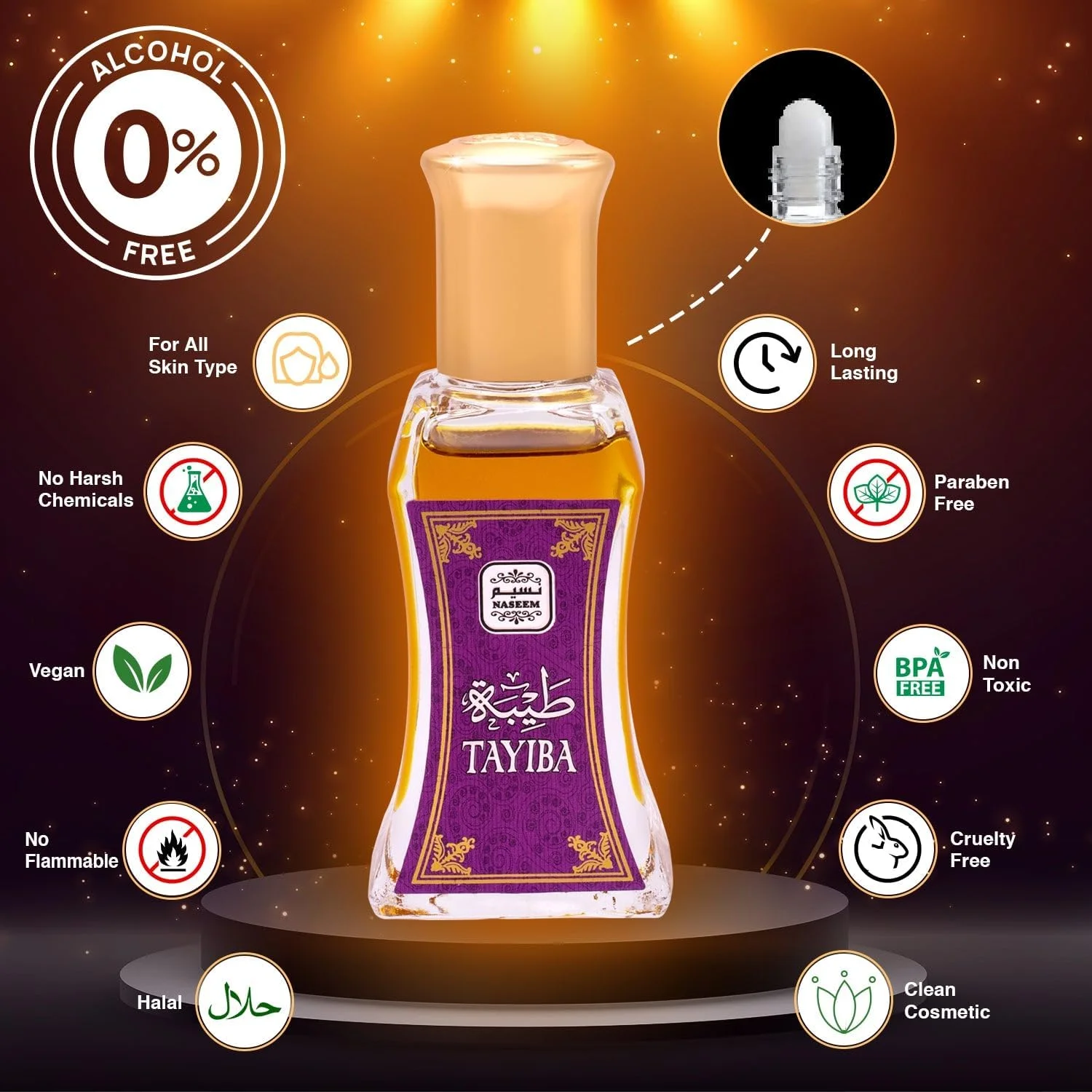 عطر روغنی رولی 24 میلی لیتری نسیم طیبه مردانه و زنانه - رایحه لوکس رز و مشک، بدون الکل، ماندگاری طولانی، روغن عطر ضد حساسیت، مناسب برای استفاده روزانه عطر روغنی رولی 24 میلی لیتری نسیم طیبه مردانه و زنانه - رایحه لوکس رز و مشک، بدون الکل، ماندگاری طولانی، روغن عطر ضد حساسیت، مناسب برای استفاده روزانه