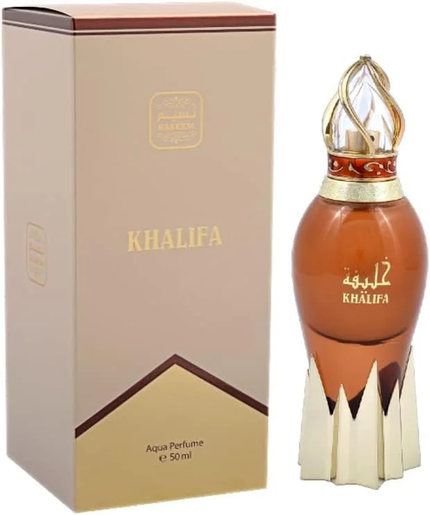 عطر خلیفه آکوا از نسیم پرفیومز، ادو پرفیوم با رایحه ملایم برای آقایان و بانوان، 50 میلی لیتر