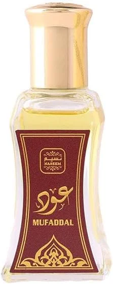 عطر روغنی رولی نسیم عود مفضل 24 میلی لیتر - رایحه عربی ماندگار و بدون الکل، روغن ضروری ضد حساسیت برای آقایان و خانم ها، رایحه غیر چسبنده و ایمن برای پوست