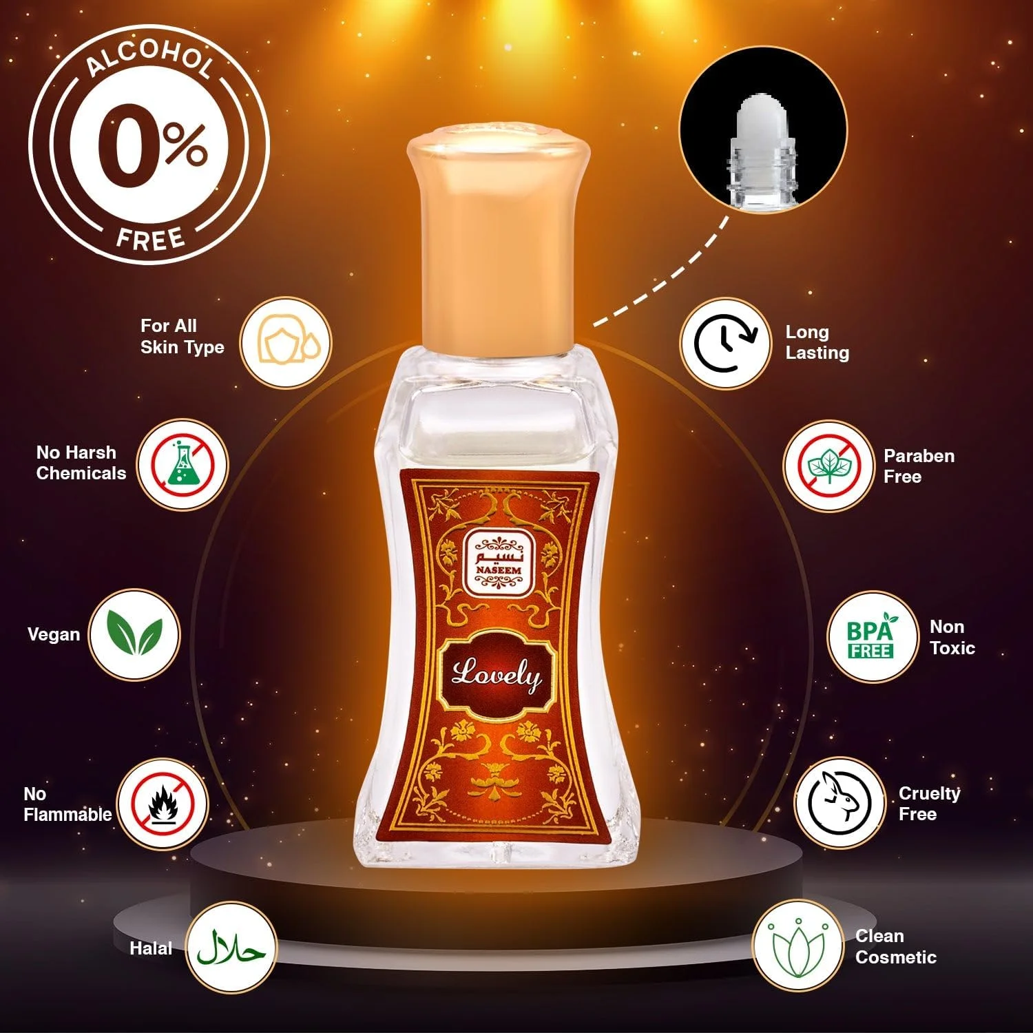 روغن عطر رولی نسیم Lovely حجم 24 میلی لیتر - ادو پرفیوم با رایحه ملایم برای آقایان و بانوان - ماندگاری طولانی، ضد حساسیت، بدون الکل با رایحه مرکبات تازه، گل ها و چوب مناسب استفاده روزانه روغن عطر رولی نسیم Lovely حجم 24 میلی لیتر - ادو پرفیوم با رایحه ملایم برای آقایان و بانوان - ماندگاری طولانی، ضد حساسیت، بدون الکل با رایحه مرکبات تازه، گل ها و چوب مناسب استفاده روزانه