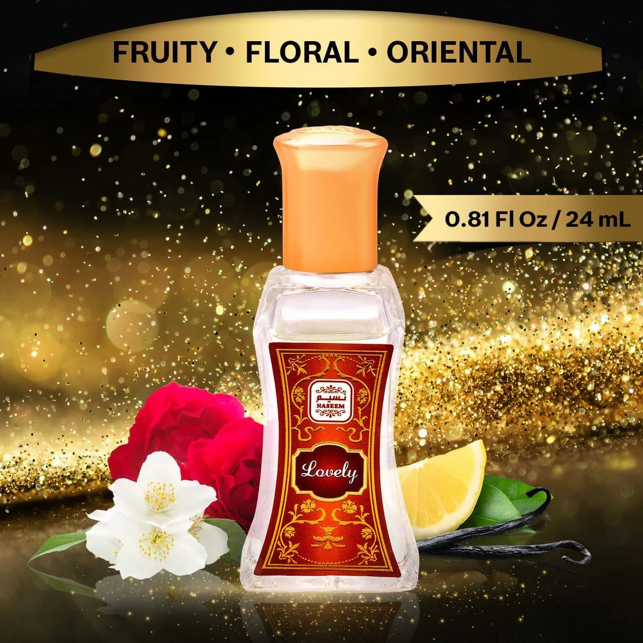 روغن عطر رولی نسیم Lovely حجم 24 میلی لیتر - ادو پرفیوم با رایحه ملایم برای آقایان و بانوان - ماندگاری طولانی، ضد حساسیت، بدون الکل با رایحه مرکبات تازه، گل ها و چوب مناسب استفاده روزانه روغن عطر رولی نسیم Lovely حجم 24 میلی لیتر - ادو پرفیوم با رایحه ملایم برای آقایان و بانوان - ماندگاری طولانی، ضد حساسیت، بدون الکل با رایحه مرکبات تازه، گل ها و چوب مناسب استفاده روزانه