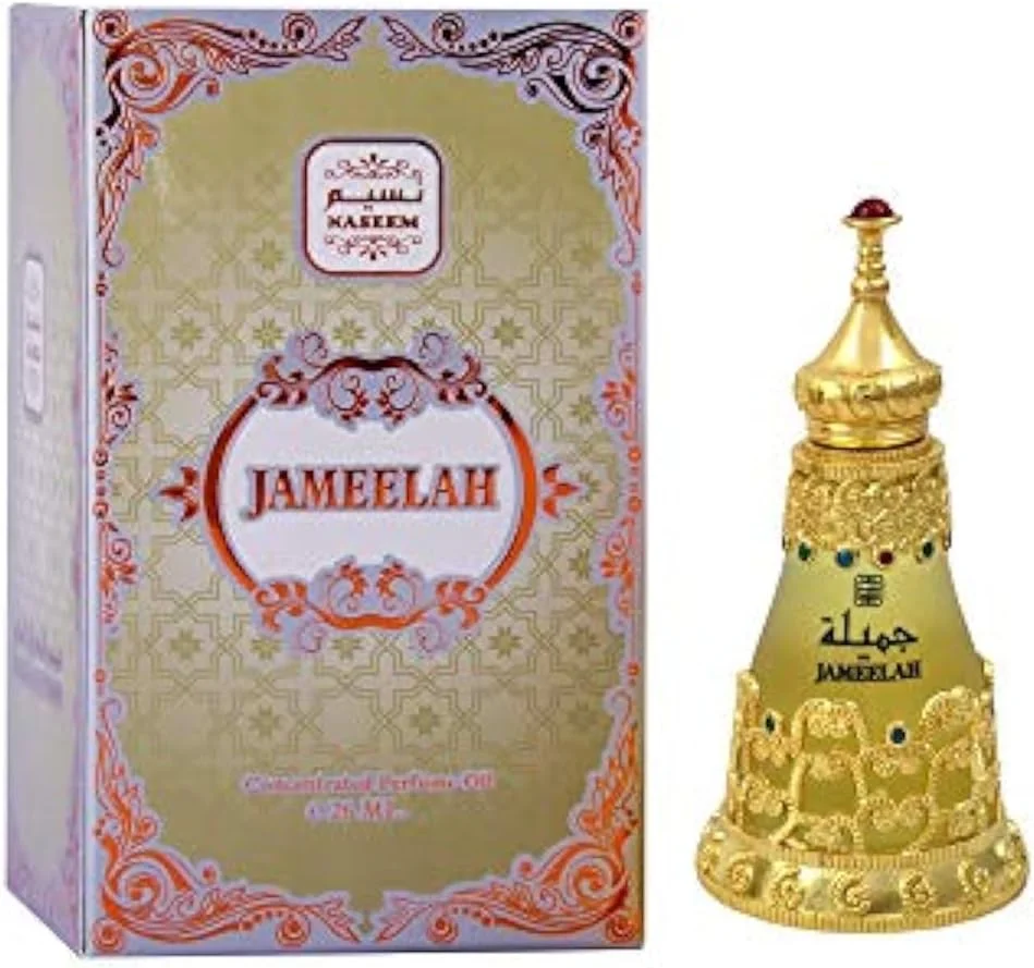 عطر ادو پرفیوم نسیم جمیله 26 میلی لیتر - روغن عطر ممتاز با رایحه ملایم برای آقایان و بانوان - عطر یونیسکس ماندگار با رایحه های غنی گل، میوه و چوب