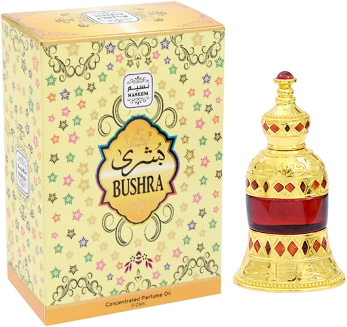 روغن عطر زنانه نسیم بشرا 25 میلی لیتر - رایحه ای ماندگار و بدون الکل، رایحه میوه ای تازه و چوب صندل، روغن عطر غلیظ غیر الکلی ممتاز
