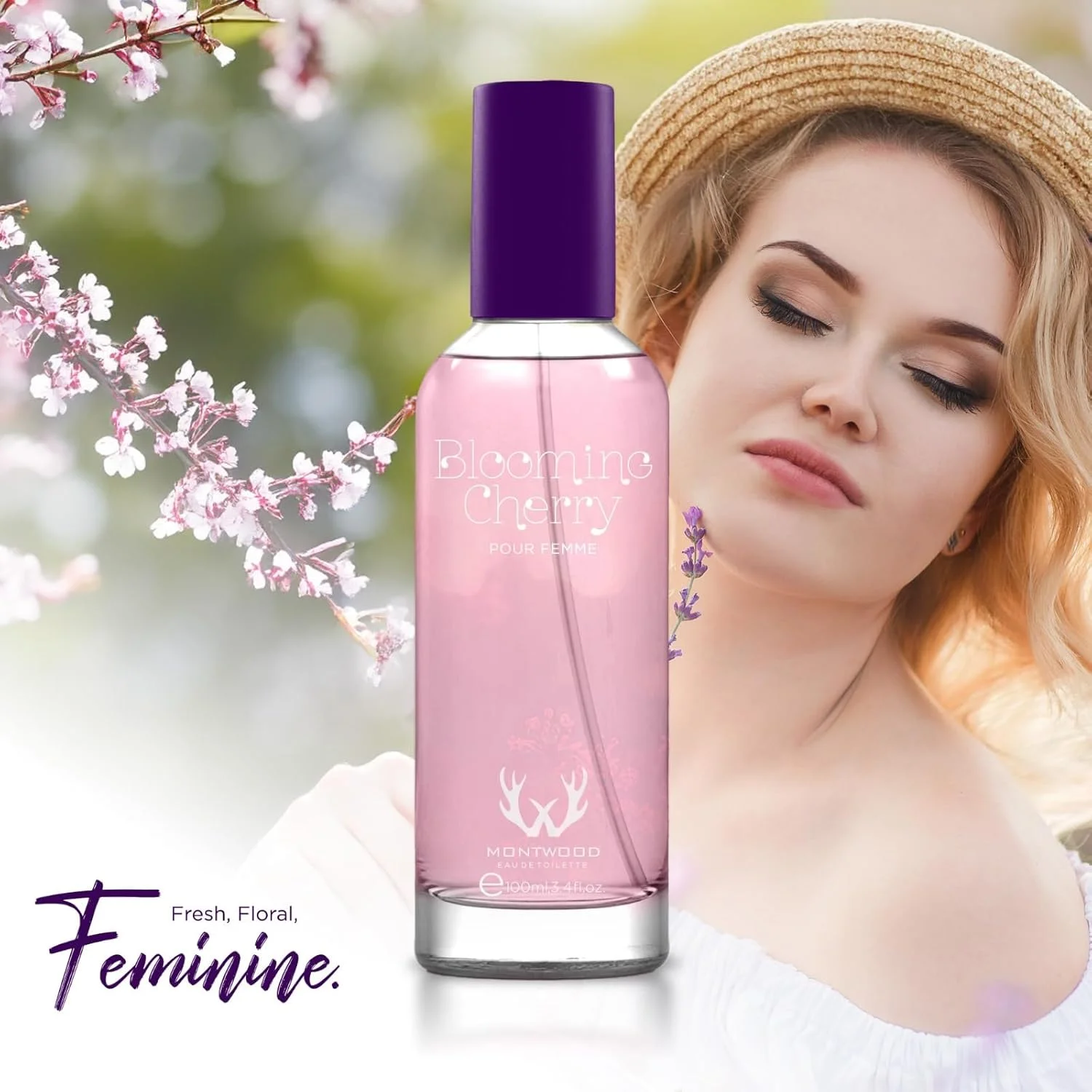 Montwood Blooming Cherry Pour Femme: ادو تویلت زنانه | عطر زنانه 100 میلی لیتر Montwood Blooming Cherry Pour Femme: ادو تویلت زنانه | عطر زنانه 100 میلی لیتر