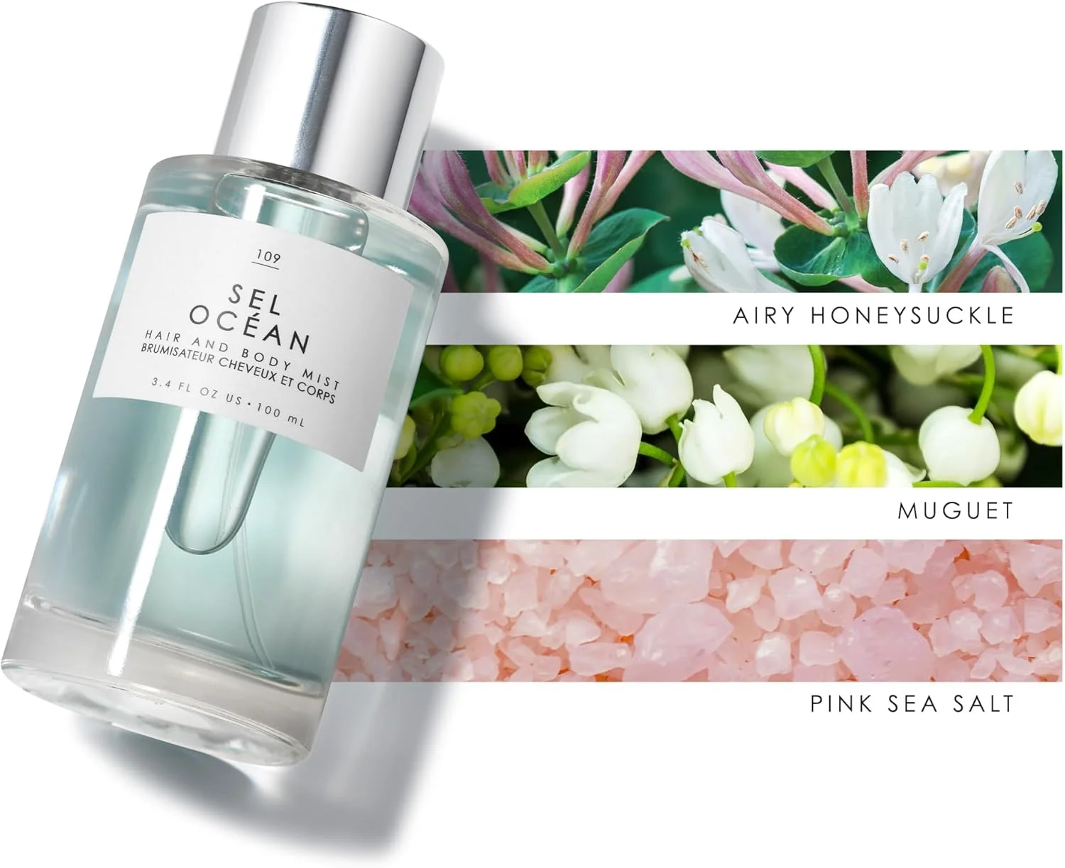 عطر مو و بدن سل اوسین له موند گورمند - 100 میلی لیتر (3.4 اونس) - رایحه های گل عسل، موگه و نمک دریایی صورتی عطر مو و بدن سل اوسین له موند گورمند - 100 میلی لیتر (3.4 اونس) - رایحه های گل عسل، موگه و نمک دریایی صورتی