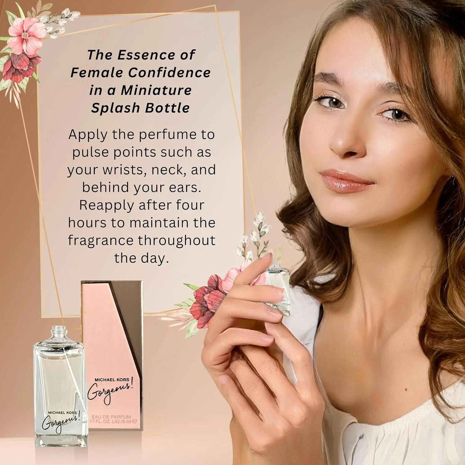 عطر زنانه مینی اسپلش مایکل کورس Gorgeous ادو پرفیوم 5 میلی لیتر