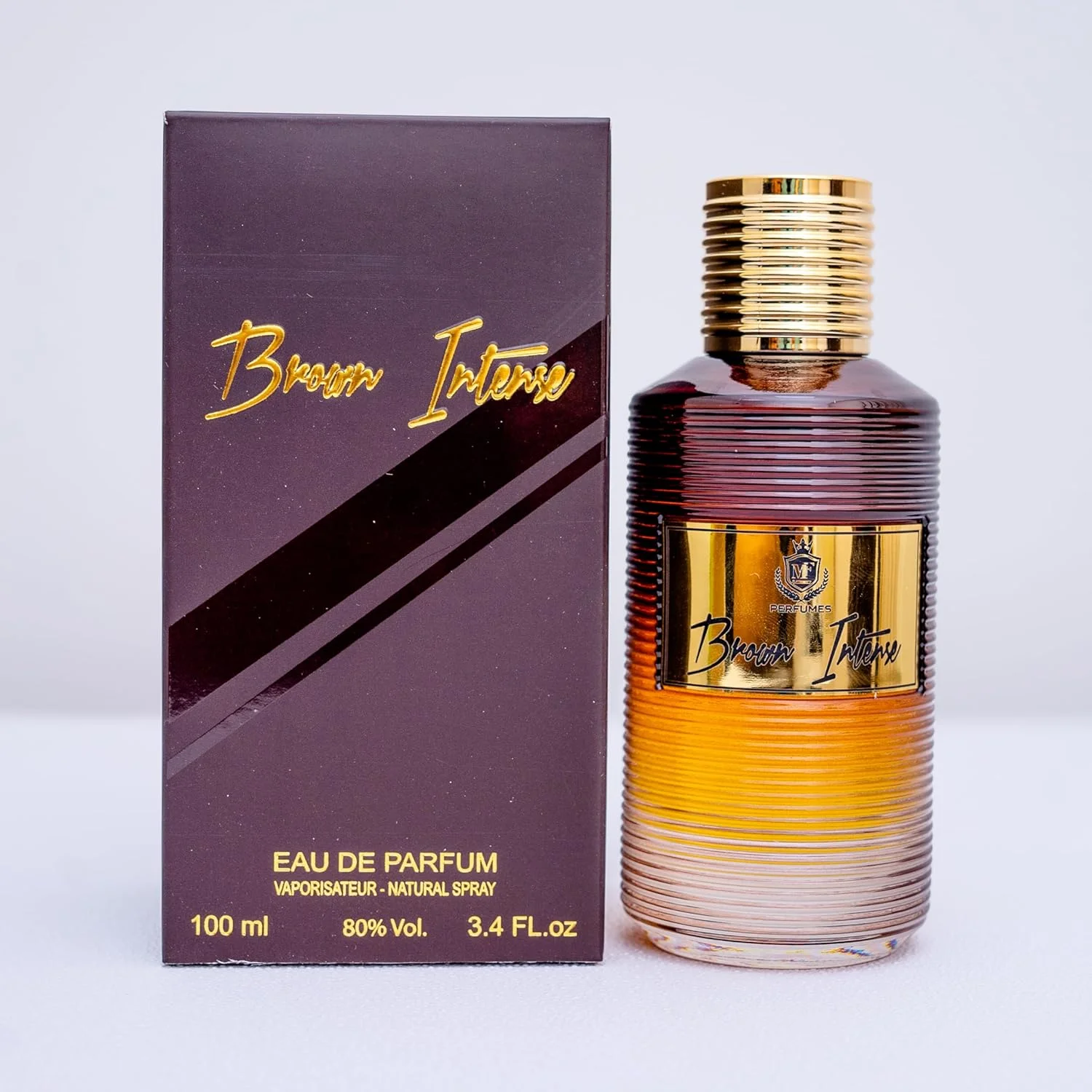 عطر ادو پرفیوم مردانه MF LUXURY PERFUMES مدل Brown Intense حجم 100 میلی لیتر