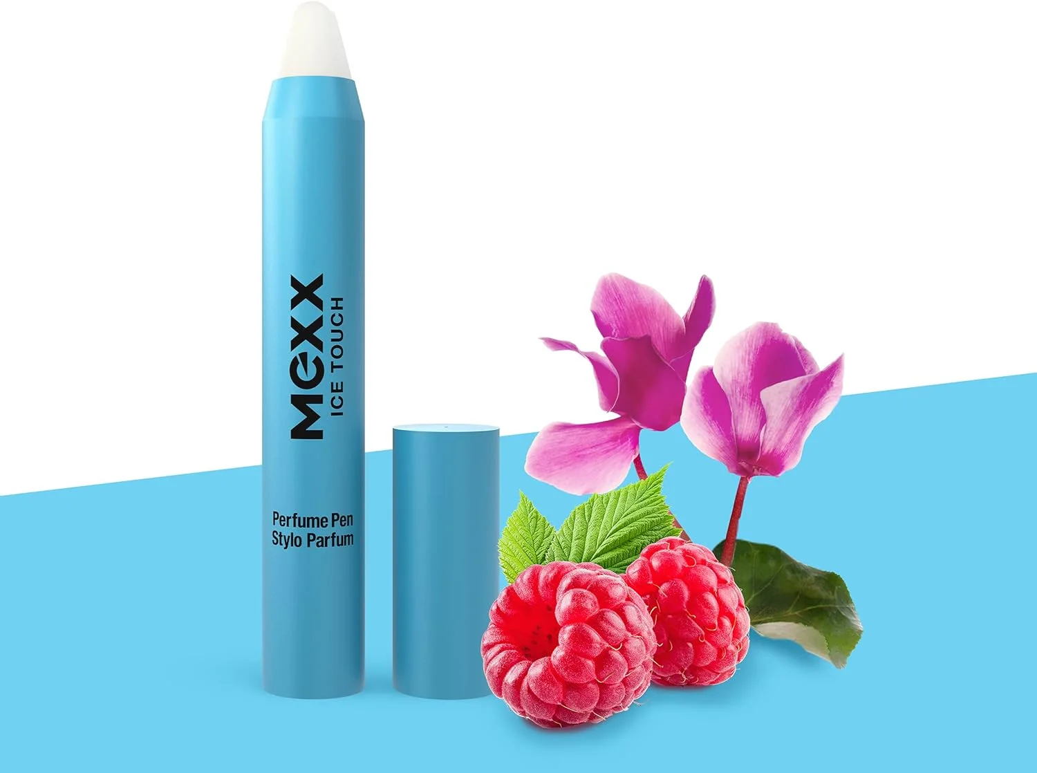 عطر جیبی زنانه Mexx Ice Touch - عطر میوه ای گلی برای زنان - قلم عطر جامد - ایده آل برای مسافرت - 3 گرم