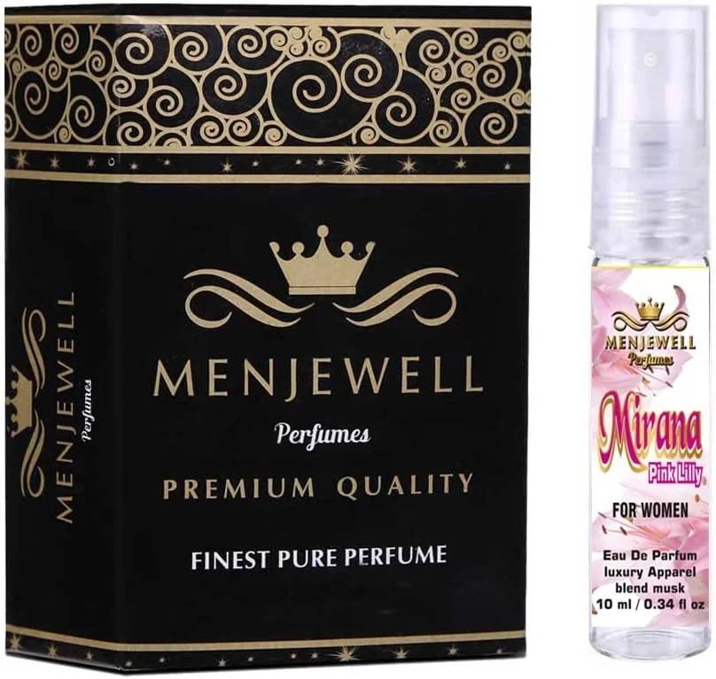 ادو پرفیوم زنانه منjewell مدل Mirana Pink Lily | اسپری معطر | عطر جیبی | اسپری خوشبو کننده | هدیه برای زنان | ادو پرفیوم زنانه 10 میلی لیتر