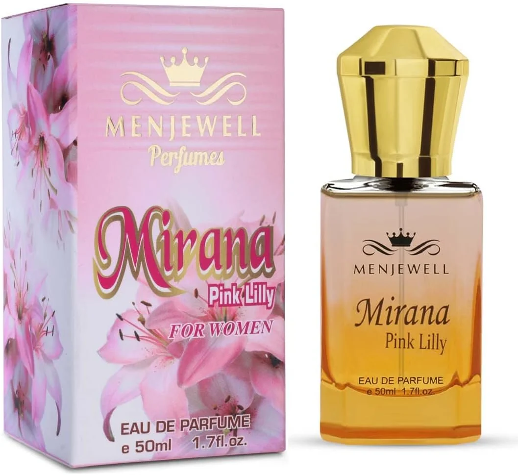 ادو پرفیوم زنانه منجوئل میرانا مدل Pink Lily | اسپری معطر | عطر گل | اسپری خوشبو کننده | هدیه برای زنان - 50 میلی لیتر