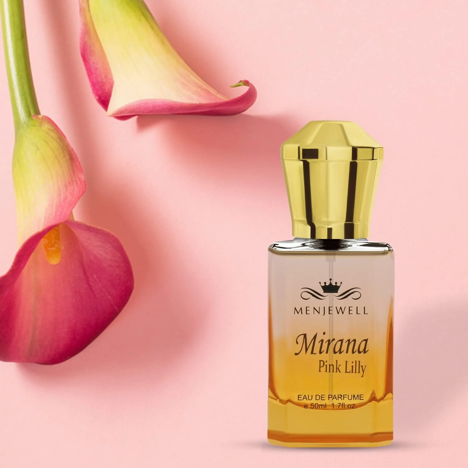 ادو پرفیوم زنانه منجوئل میرانا مدل Pink Lily | اسپری معطر | عطر گل | اسپری خوشبو کننده | هدیه برای زنان - 50 میلی لیتر
