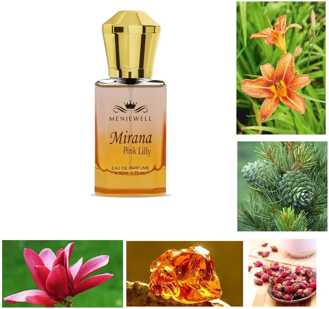 ادو پرفیوم زنانه منجوئل میرانا مدل Pink Lily | اسپری معطر | عطر گل | اسپری خوشبو کننده | هدیه برای زنان - 50 میلی لیتر