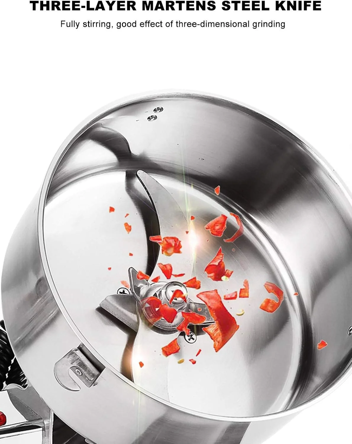 آسیاب غلات برقی TIM-LI، آسیاب آرد برقی پرسرعت 4500G، برای ادویه جات ترشی جات آشپزخانه فلفل قهوه ذرت، 110 ولت آسیاب غلات برقی TIM-LI، آسیاب آرد برقی پرسرعت 4500G، برای ادویه جات ترشی جات آشپزخانه فلفل قهوه ذرت، 110 ولت
