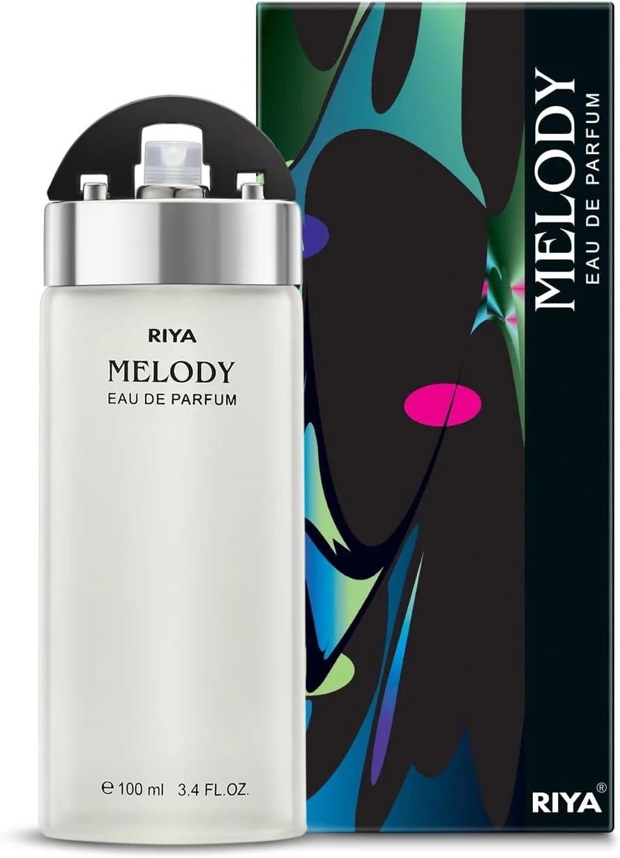 RIYA MELODY (مشکی)| عطر 100 میلی لیتری مردانه و زنانه | ادو پرفیوم با رایحه ماندگار | اسپری عطر مرکباتی گلی و تازه