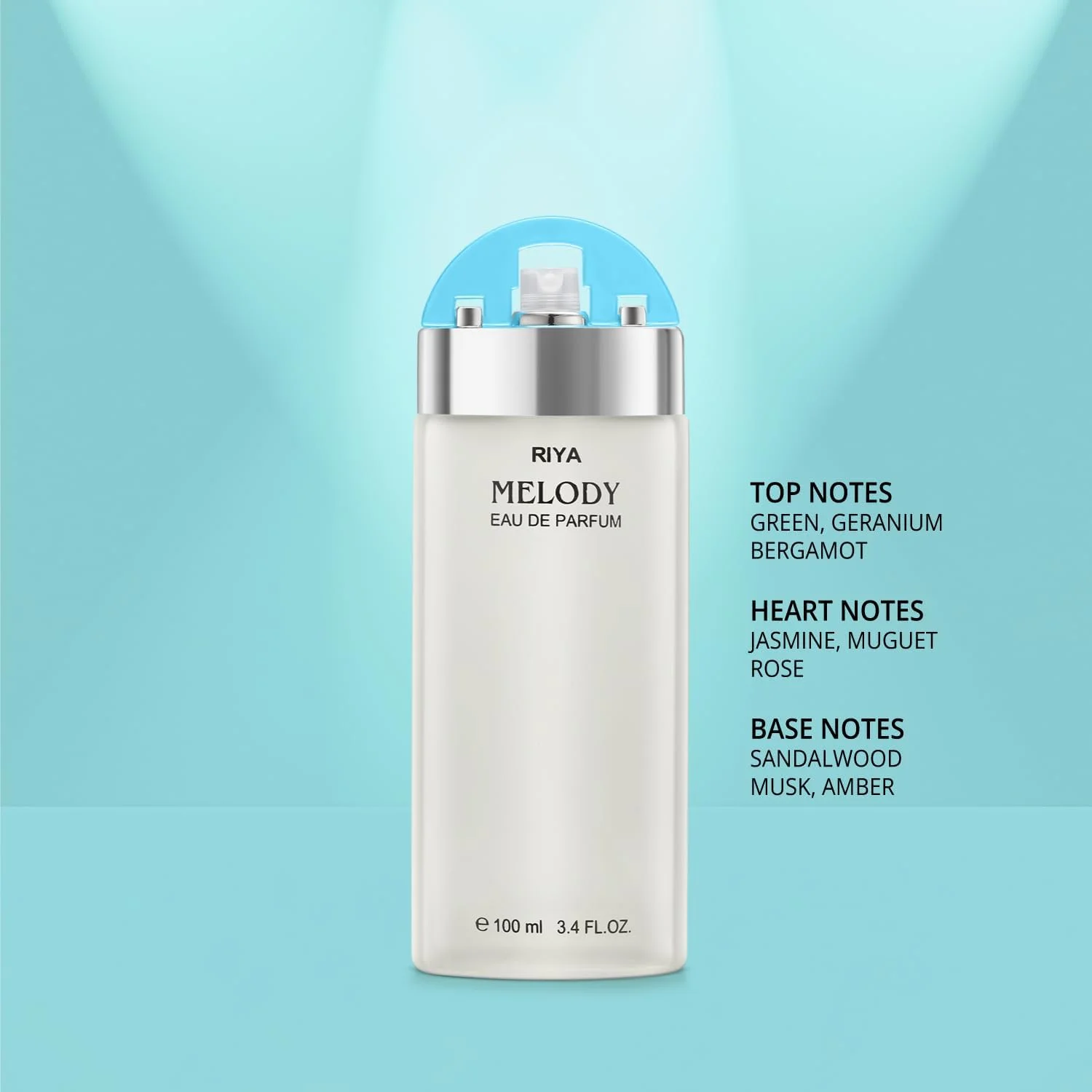 عطر زنانه ریا ملودی ادو پرفیوم اسپری گلی مرکباتی 100 میلی لیتر رایحه ملایم ماندگار و عطر بورن ریچ 100 میلی لیتر