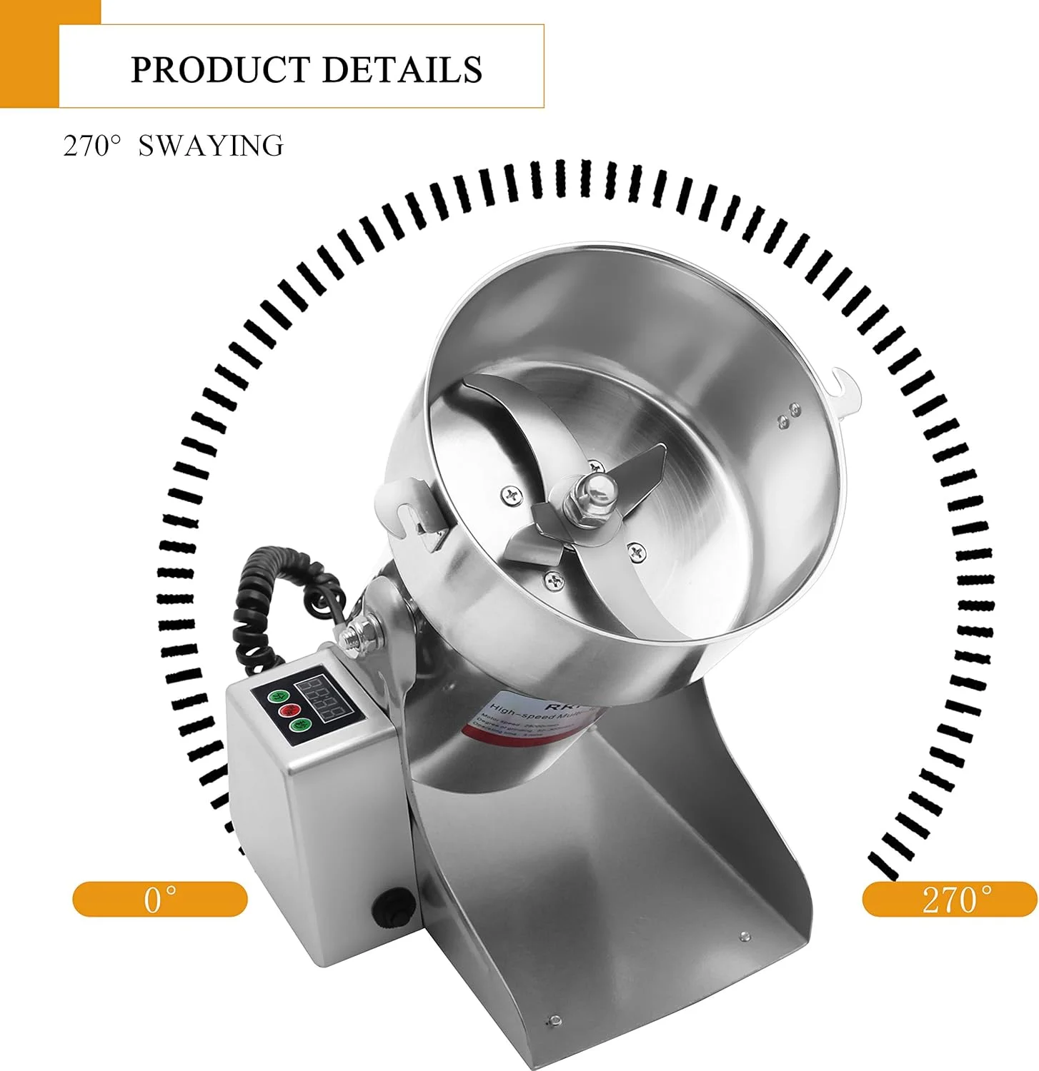 آسیاب غلات IDEQUY 2600W، آسیاب برقی غلات 800 گرمی، آسیاب تجاری چند منظوره با صفحه نمایش، مدل RRH-800A آسیاب غلات IDEQUY 2600W، آسیاب برقی غلات 800 گرمی، آسیاب تجاری چند منظوره با صفحه نمایش، مدل RRH-800A