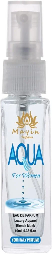 عطر جیبی زنانه ماین پرفیومز مدل Aqua Eau De Parfum حجم 10 میلی لیتر عطر جیبی زنانه ماین پرفیومز مدل Aqua Eau De Parfum حجم 10 میلی لیتر